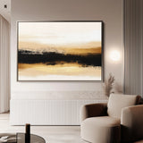 Abstract 303 Canvas Art 18" x 24" / 45 x 60 cm / Black