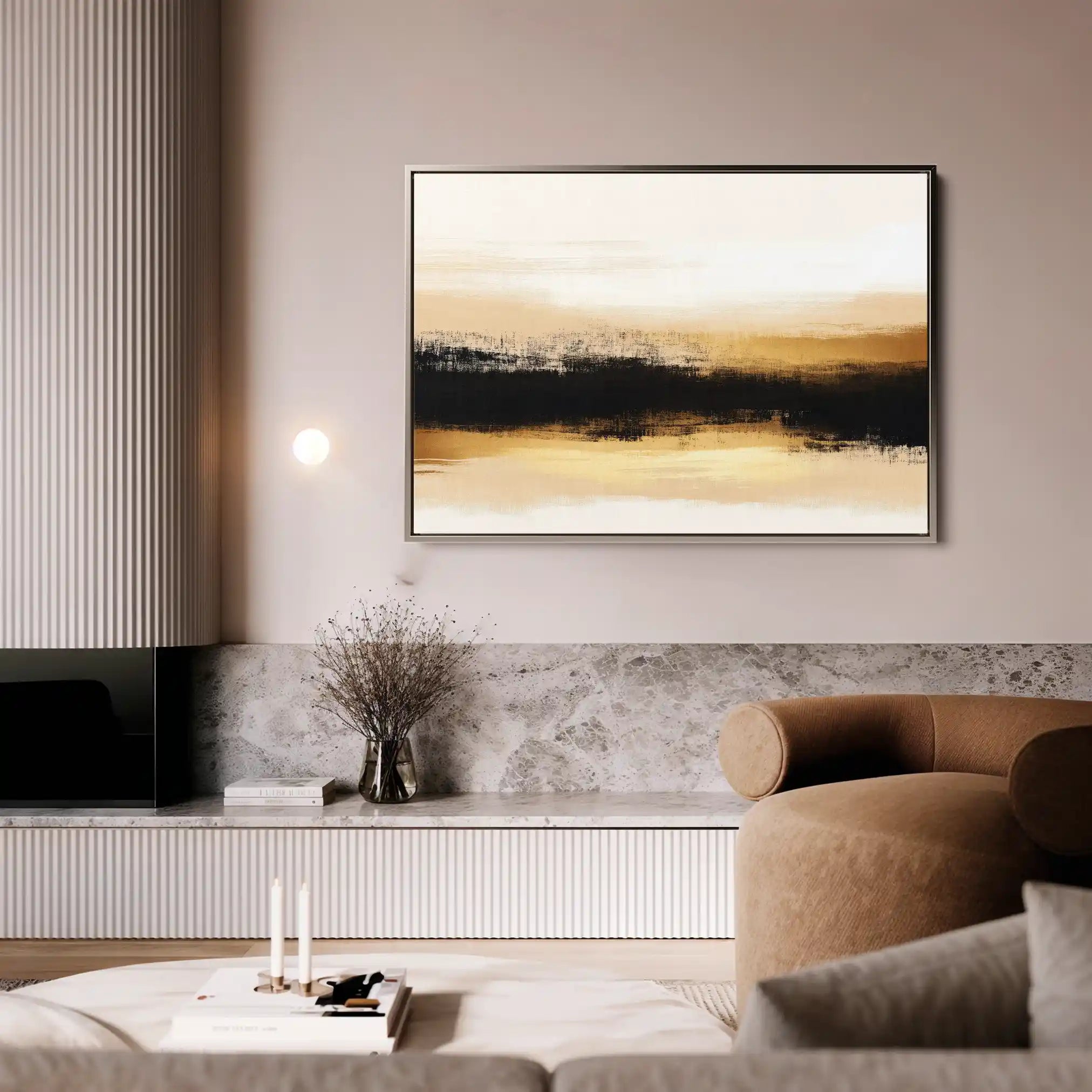 Abstract 303 Canvas Art 18" x 24" / 45 x 60 cm / Black