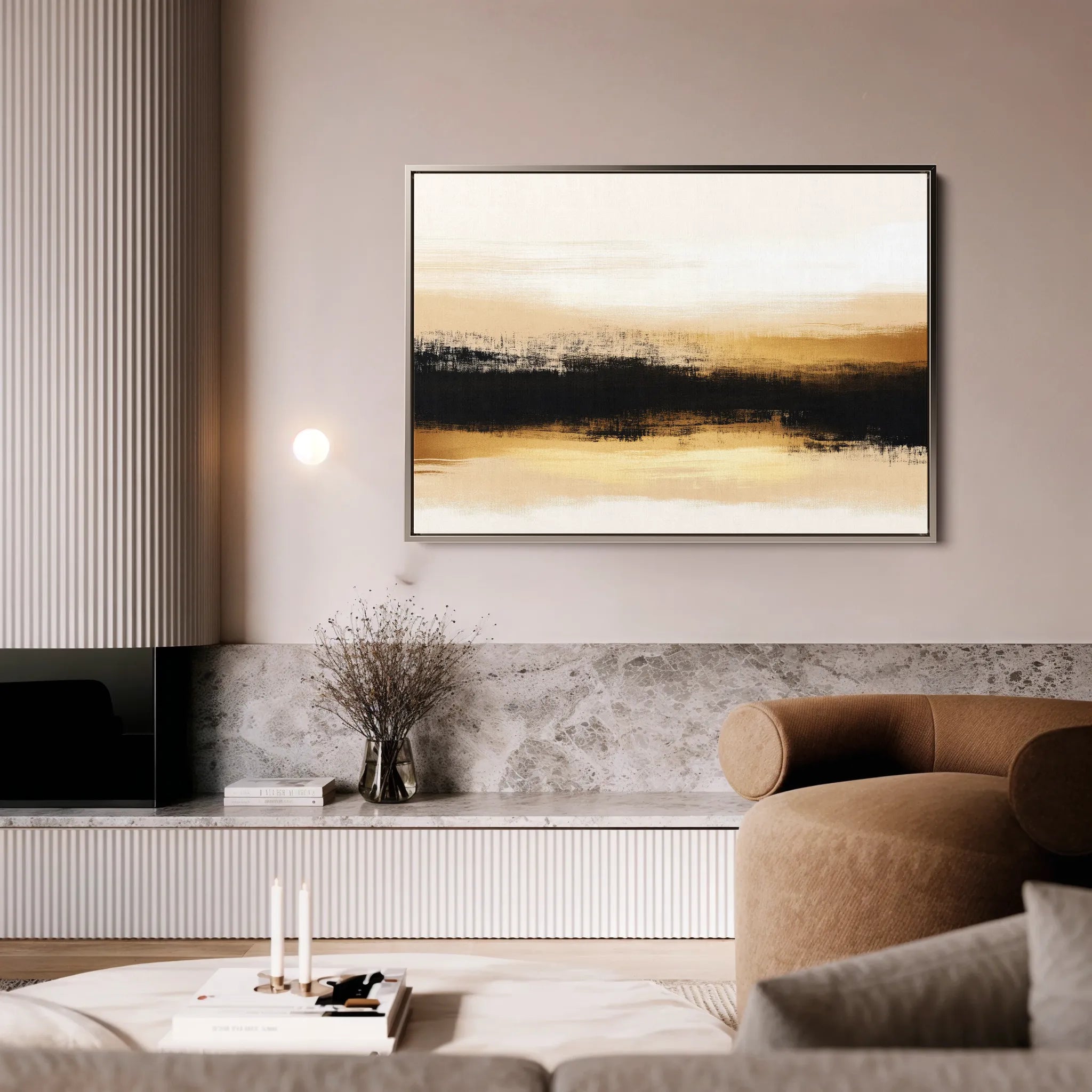 Abstract 303 Canvas Art 18" x 24" / 45 x 60 cm / Black