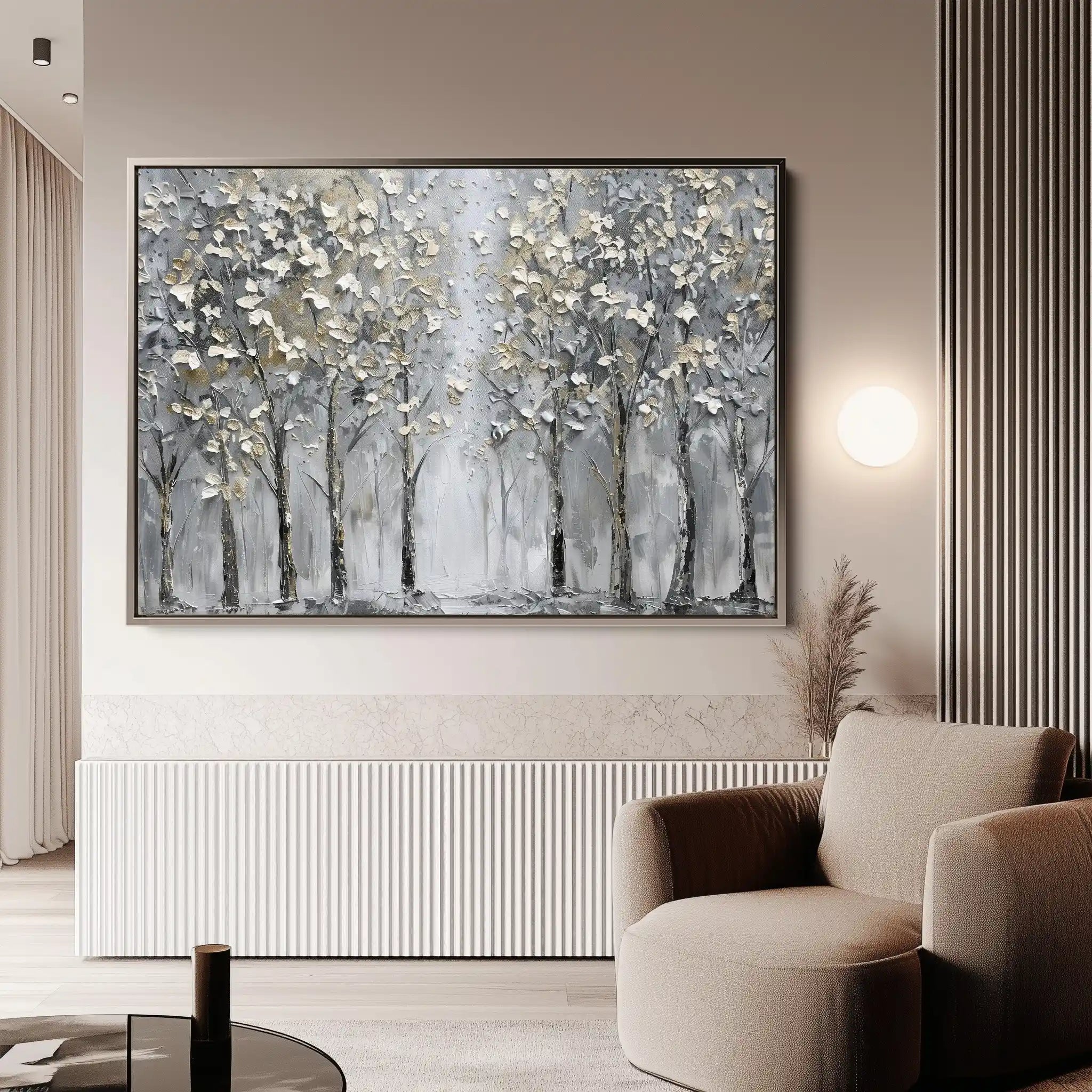 Floral 303 Canvas Art 60 x 40 cm / Black