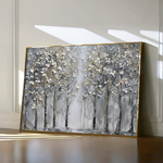 Floral 303 Canvas Art 60 x 40 cm / Black