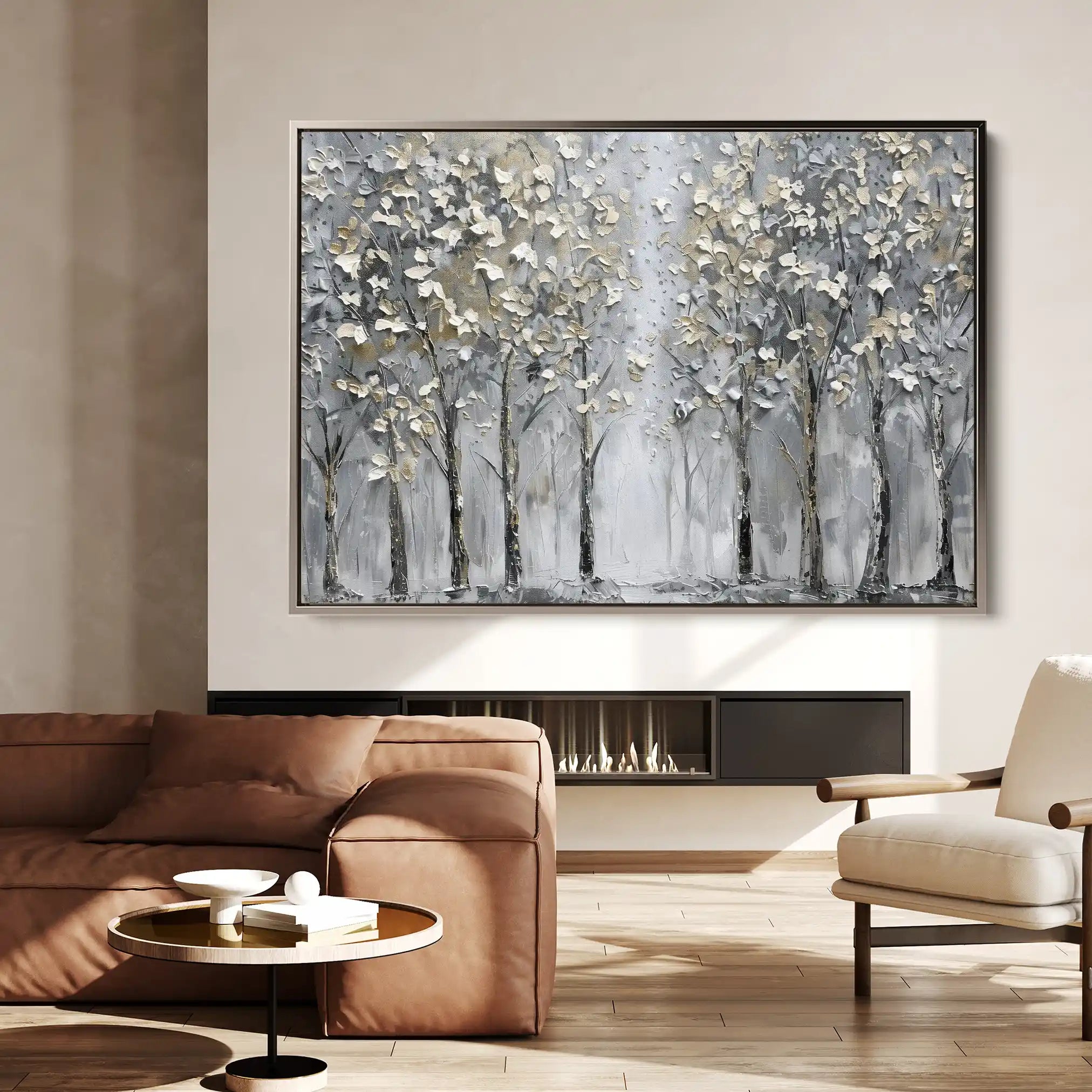 Floral 303 Canvas Art 60 x 40 cm / Black