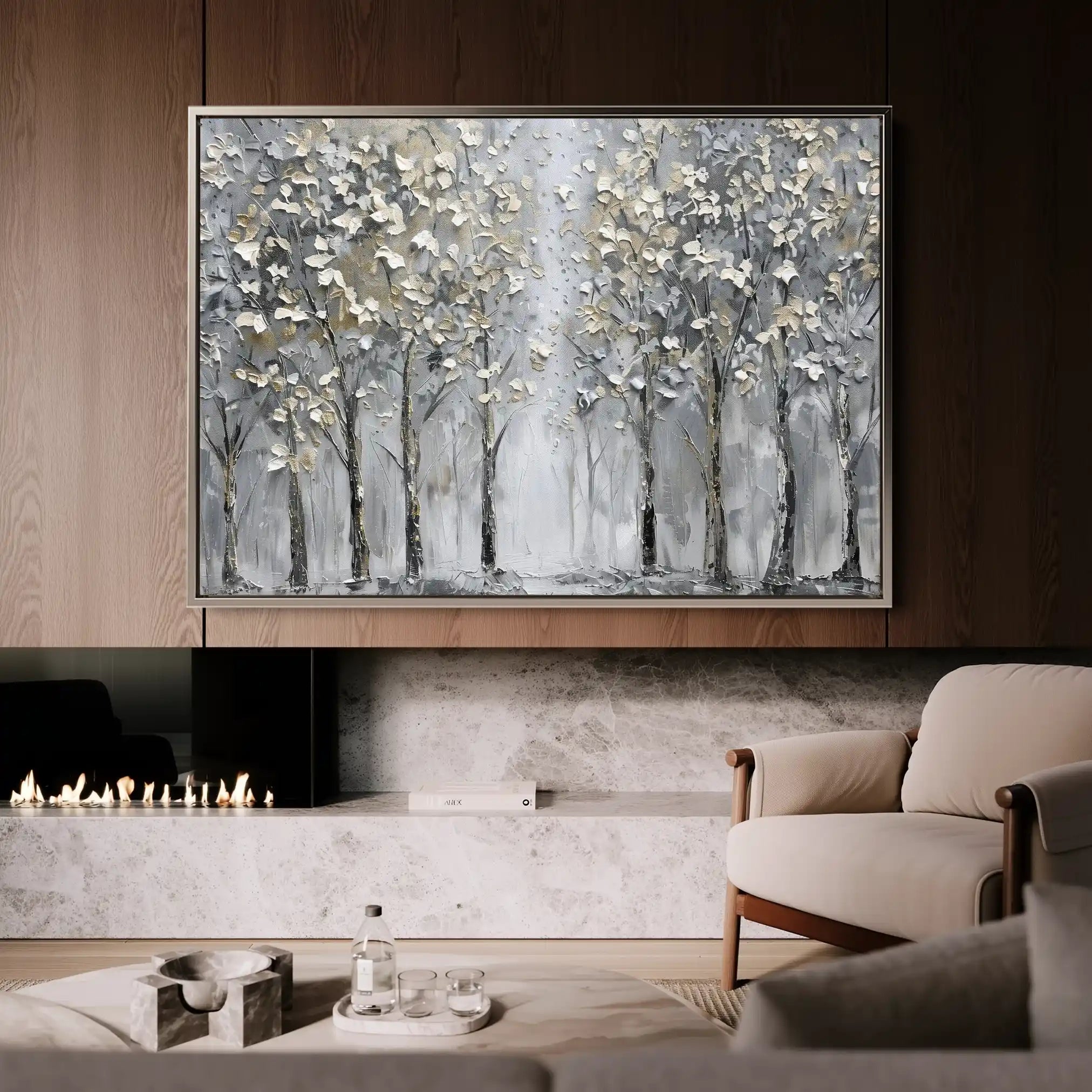 Floral 303 Canvas Art 60 x 40 cm / Black