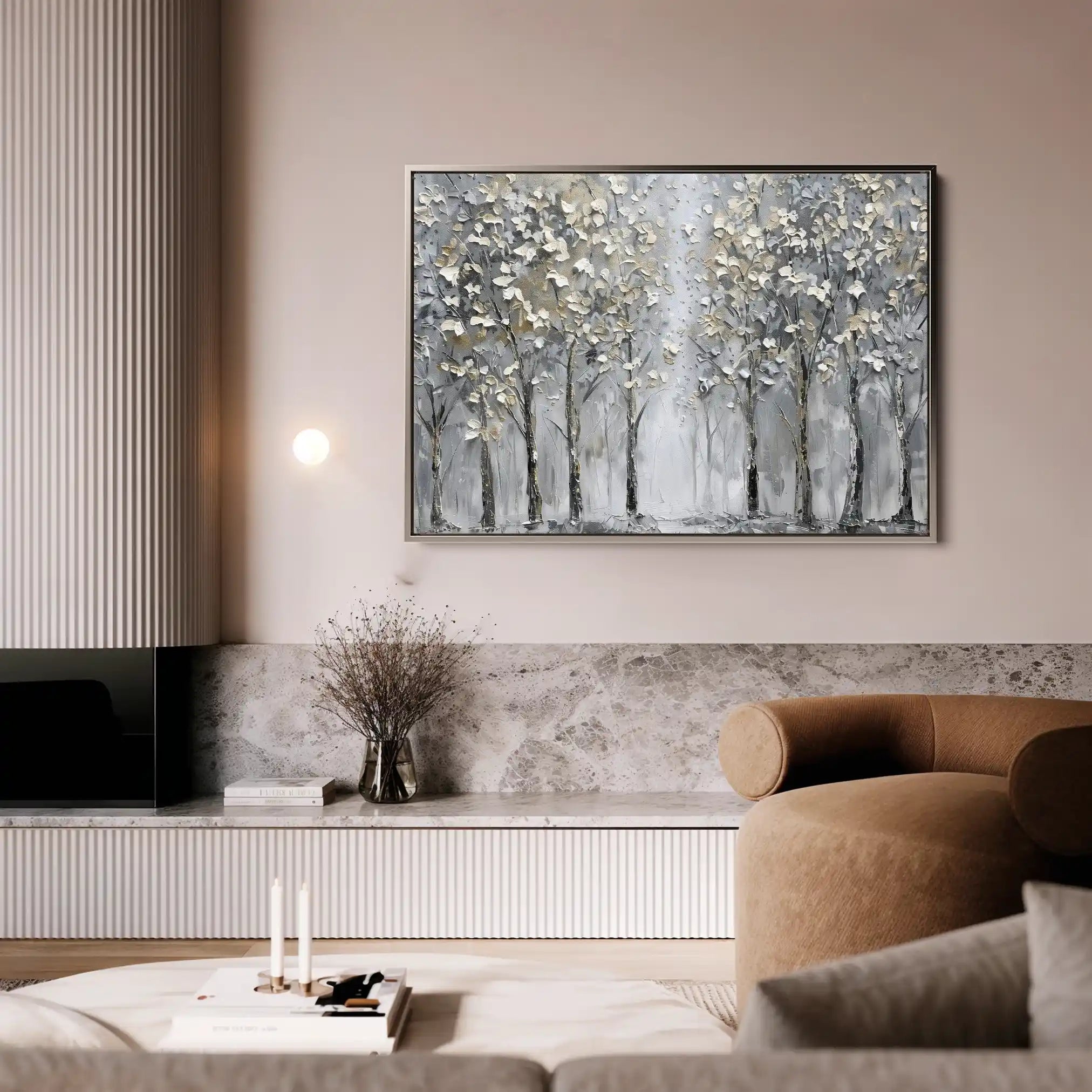 Floral 303 Canvas Art 60 x 40 cm / Black