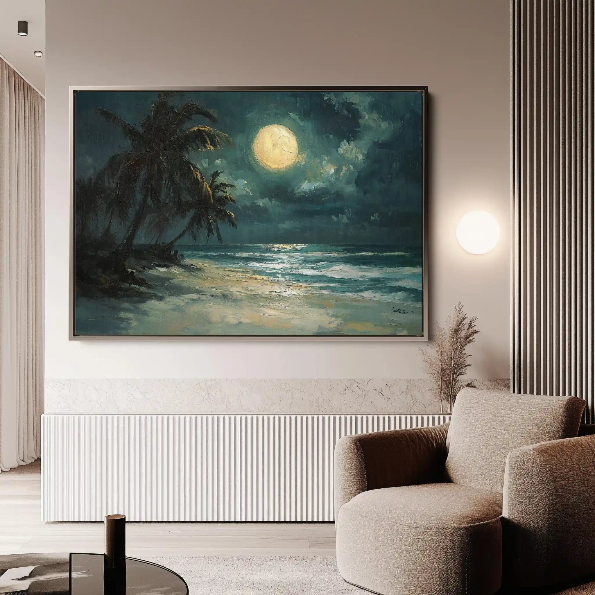 Landscape 303 Canvas Art 60 x 40 cm / Black