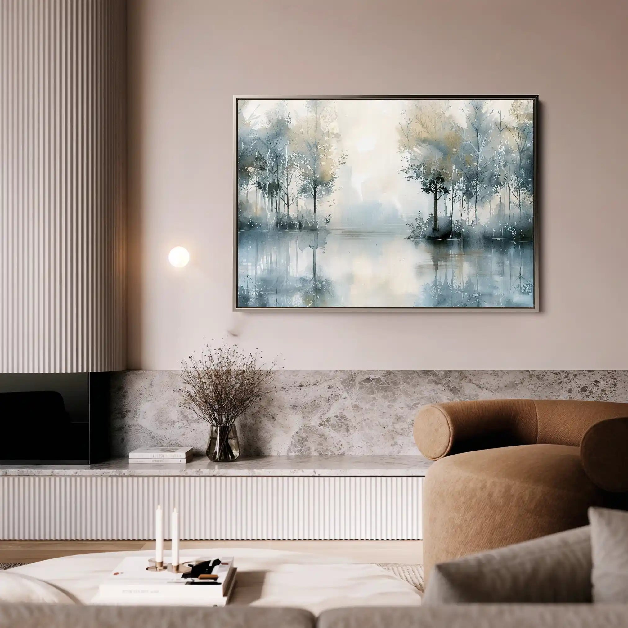 Floral 304 Canvas Art 60 x 40 cm / Black