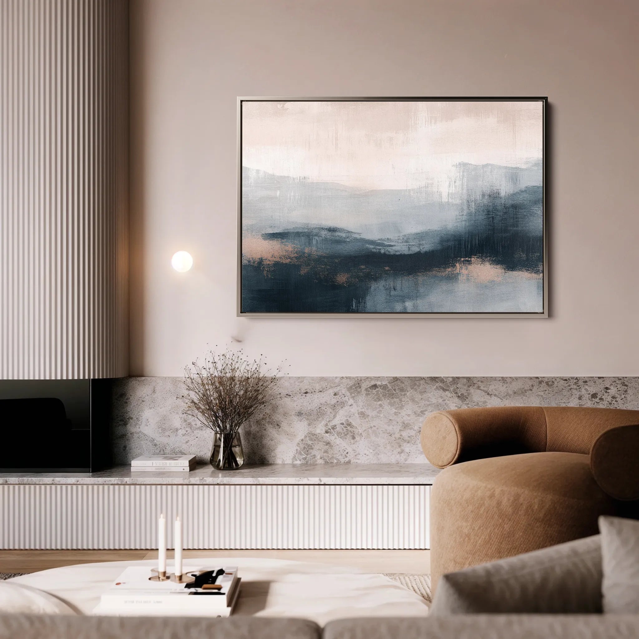 Abstract 305 Canvas Art 18" x 24" / 45 x 60 cm / Black