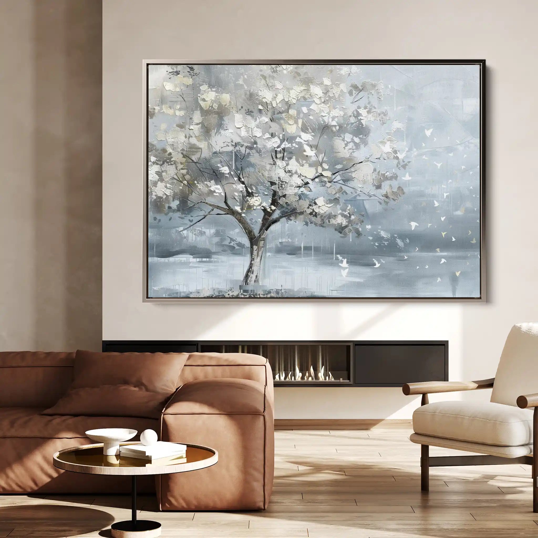 Floral 305 Canvas Art 60 x 40 cm / Black