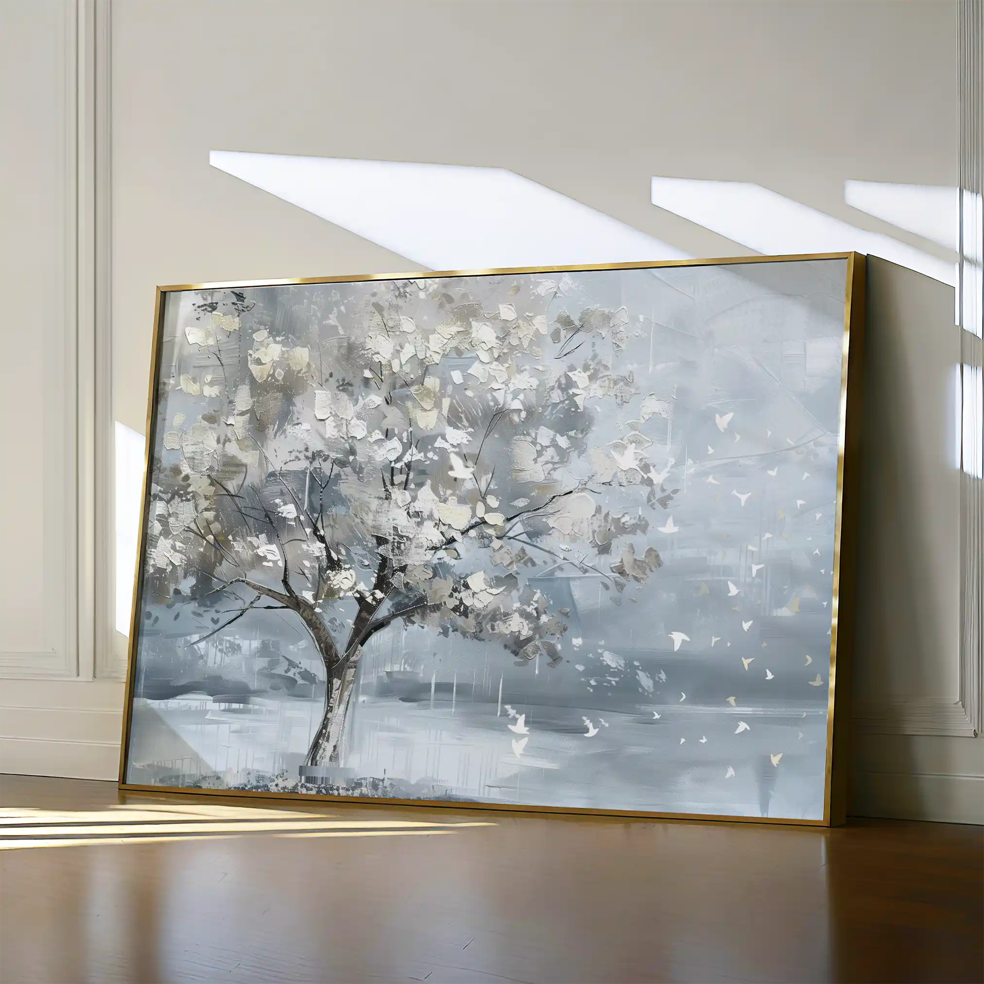 Floral 305 Canvas Art 60 x 40 cm / Black