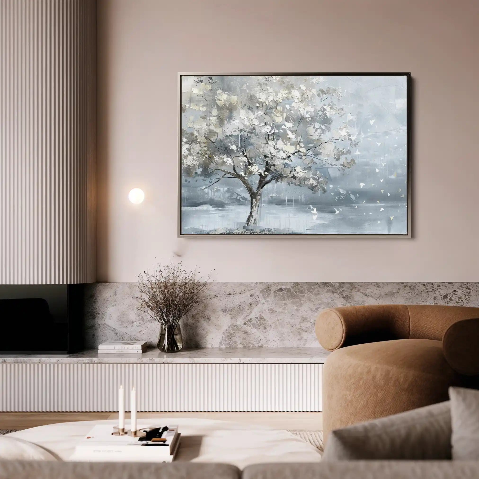 Floral 305 Canvas Art 60 x 40 cm / Black