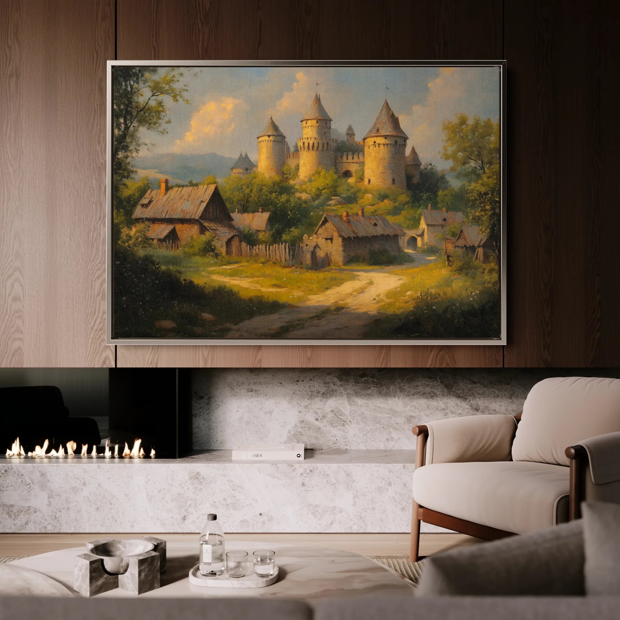 Landscape 305 Canvas Art 18" x 24" / 45 x 60 cm / Black