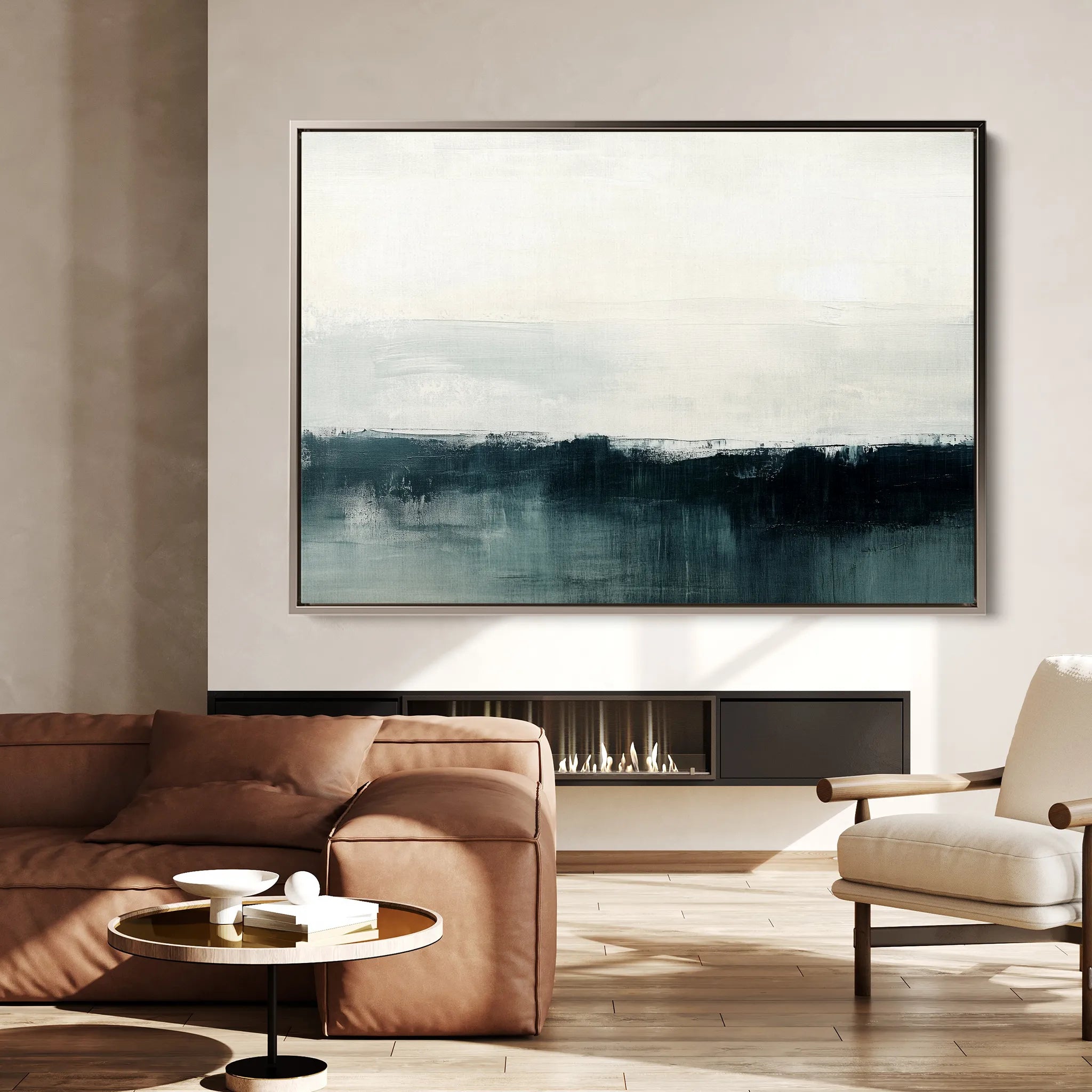 Abstract 306 Canvas Art 18" x 24" / 45 x 60 cm / Black