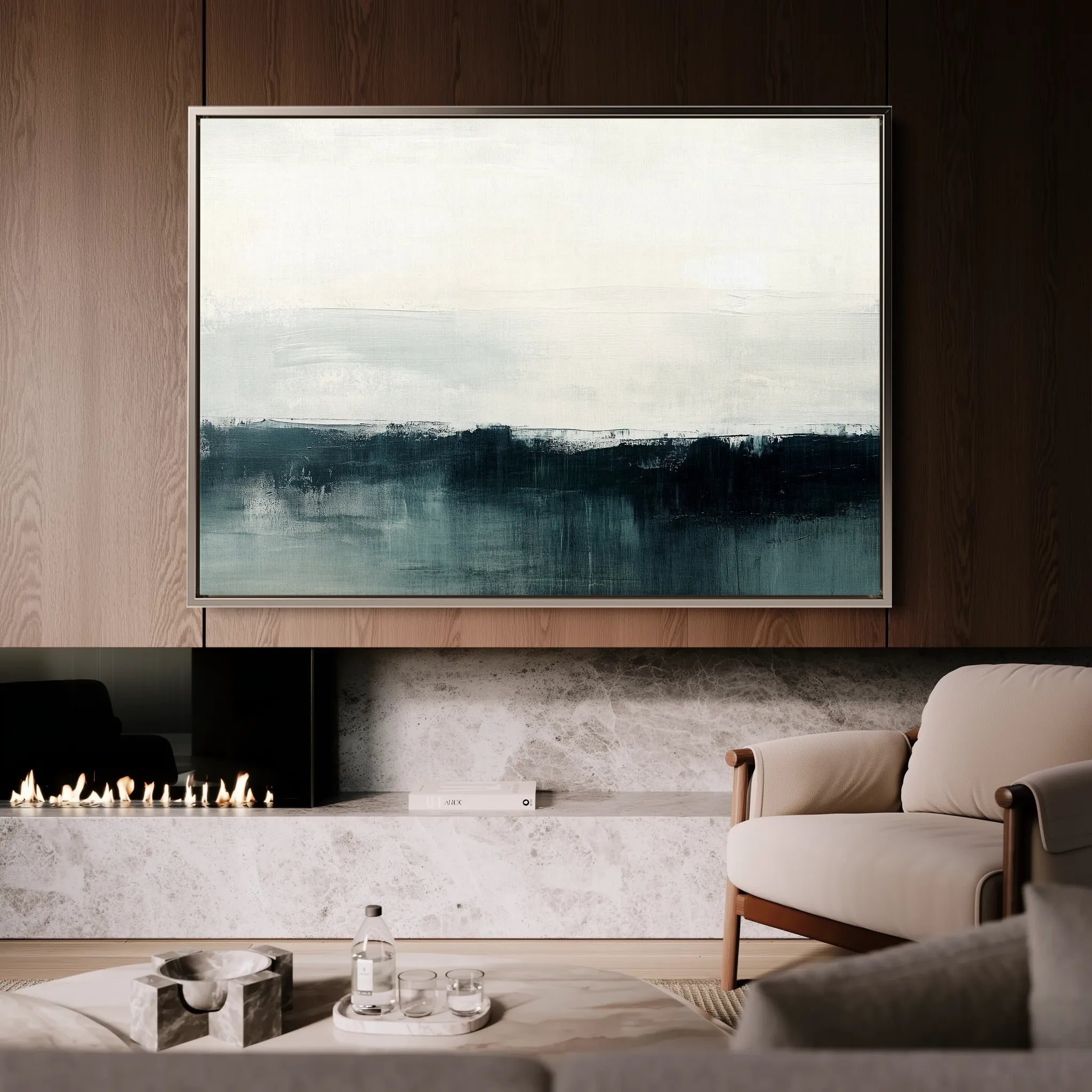 Abstract 306 Canvas Art 18" x 24" / 45 x 60 cm / Black
