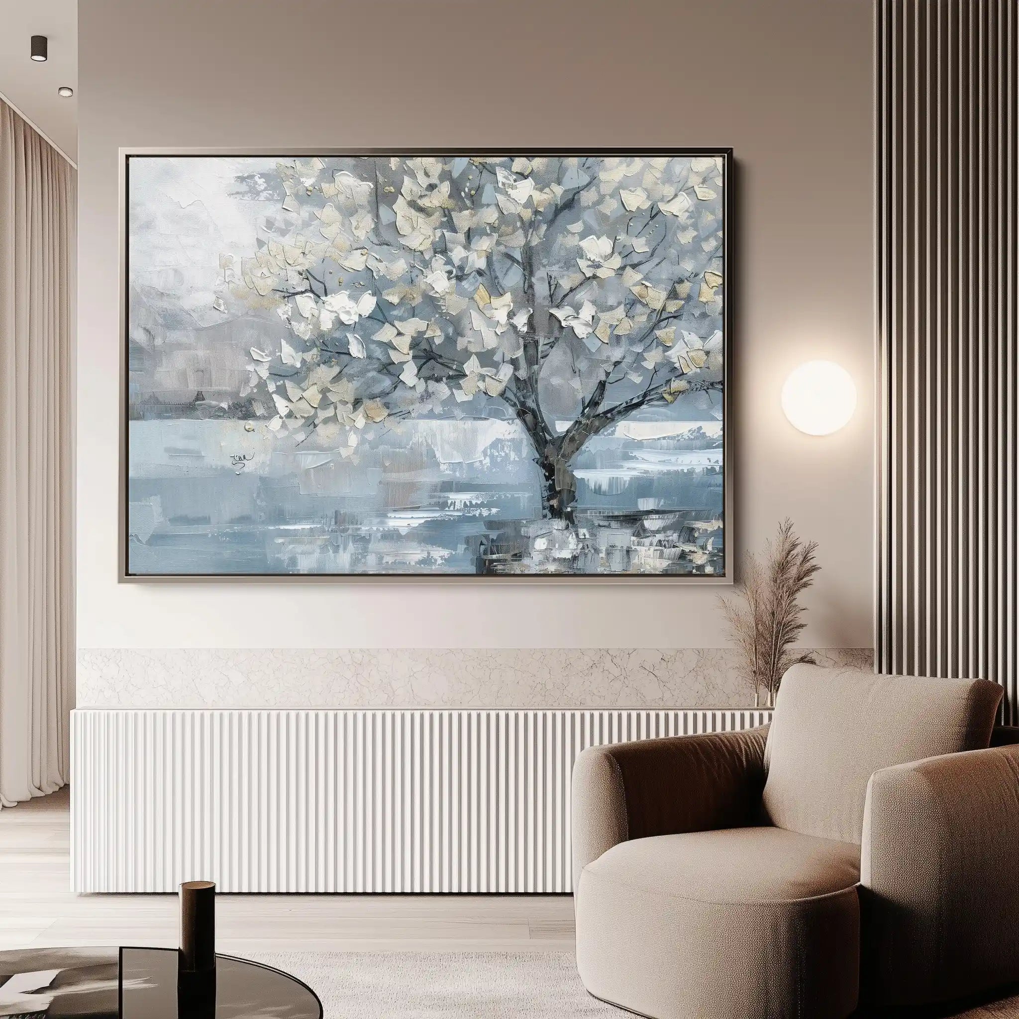 Floral 306 Canvas Art 60 x 40 cm / Black