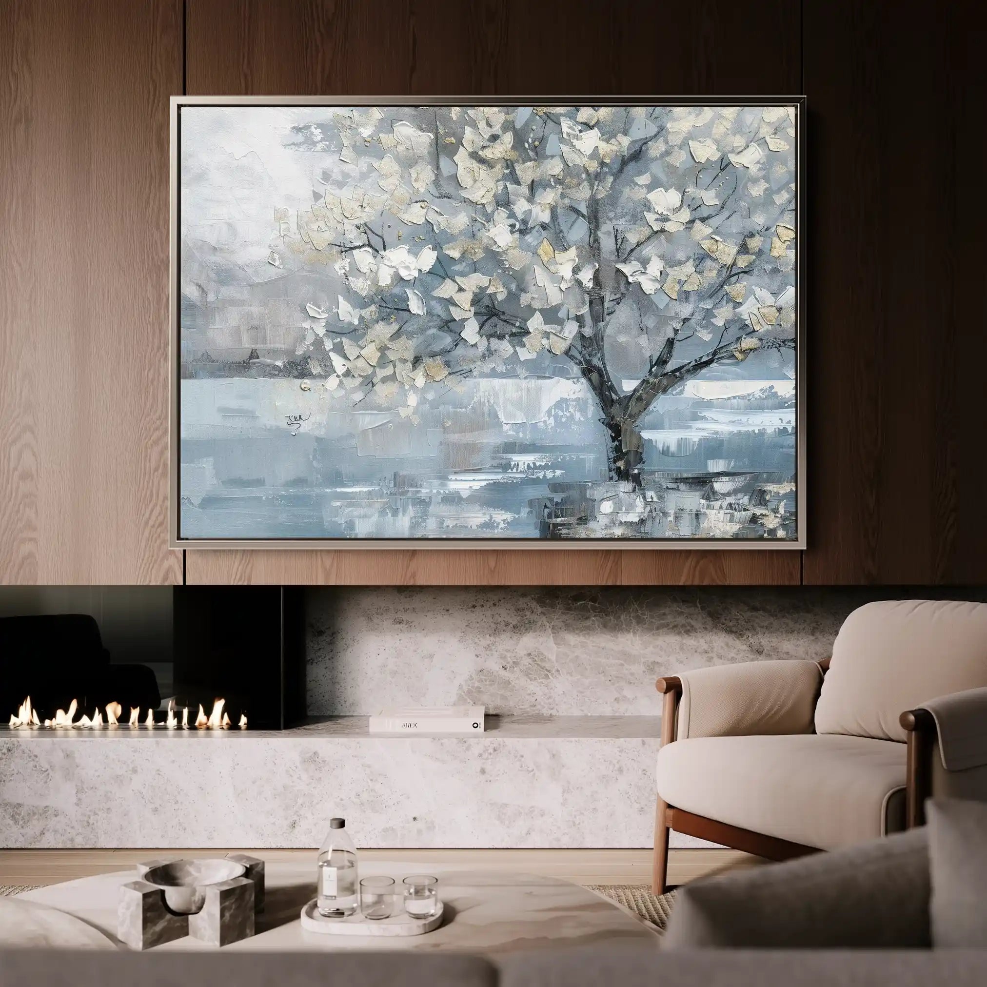 Floral 306 Canvas Art 60 x 40 cm / Black