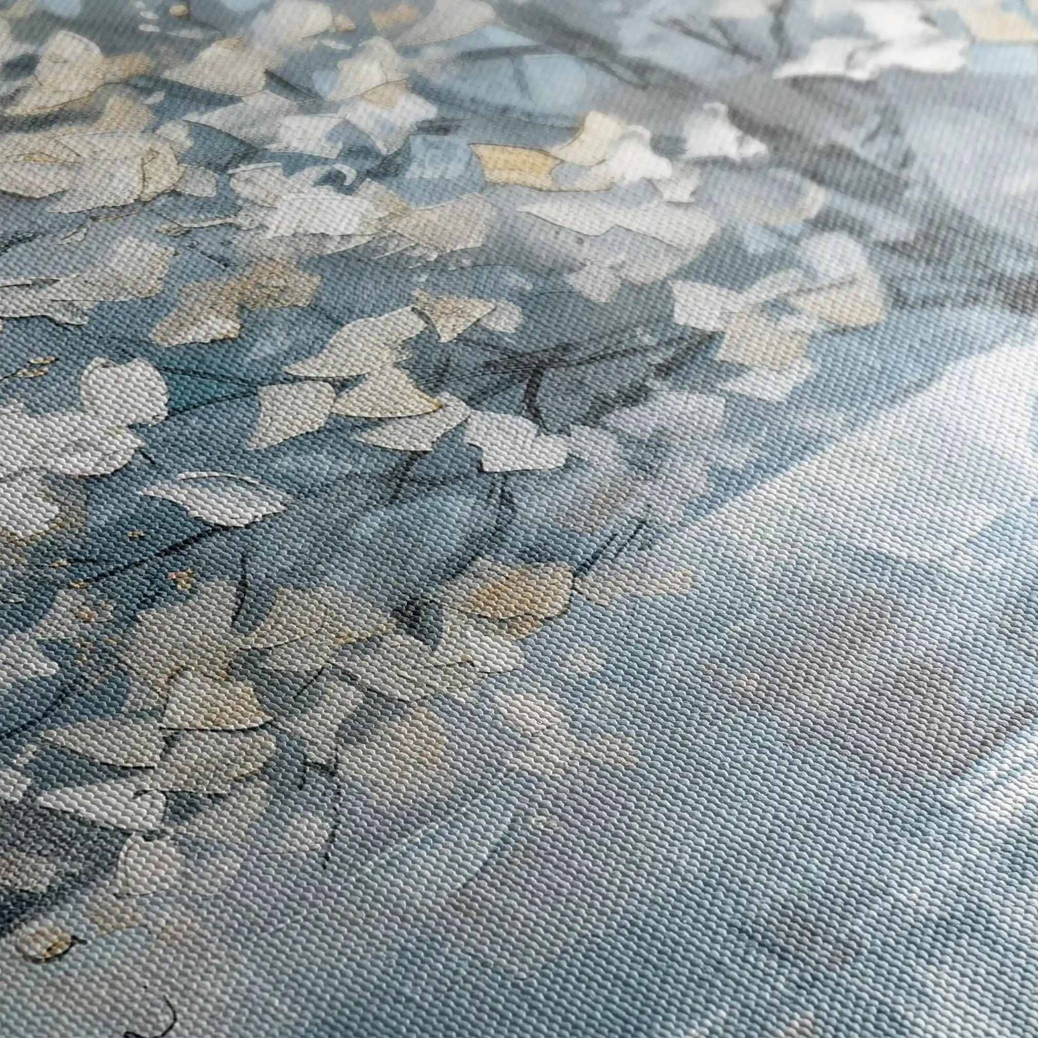 Floral 306 Canvas Art 60 x 40 cm / Black