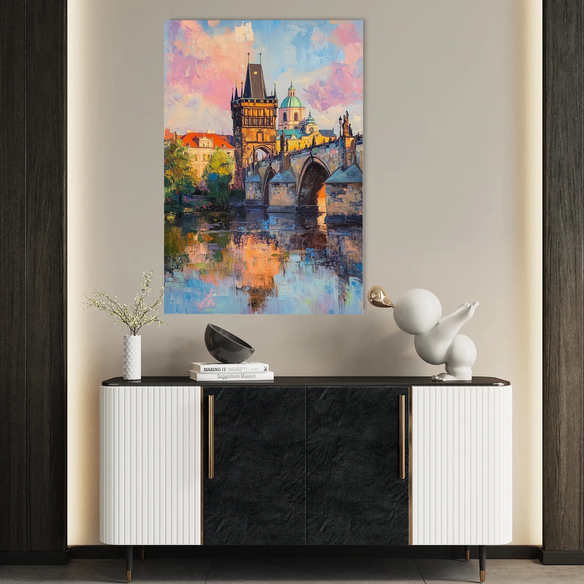 Landscape 306 Canvas Art 18" x 24" / 45 x 60 cm / Black