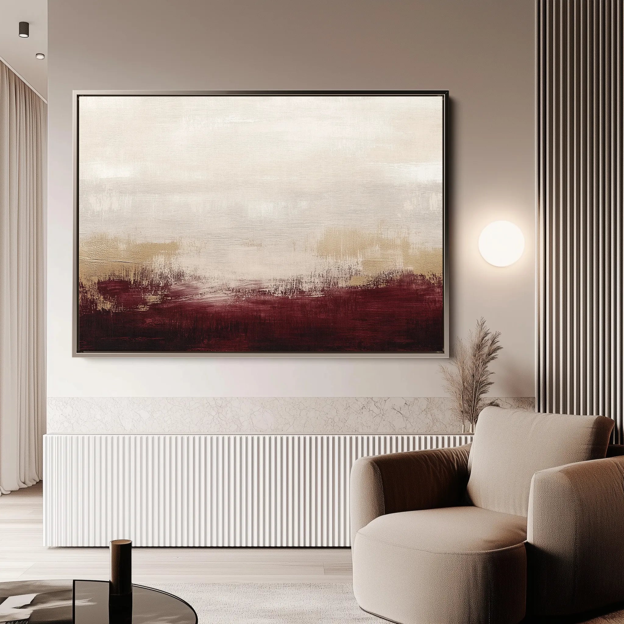 Abstract 307 Canvas Art 18" x 24" / 45 x 60 cm / Black