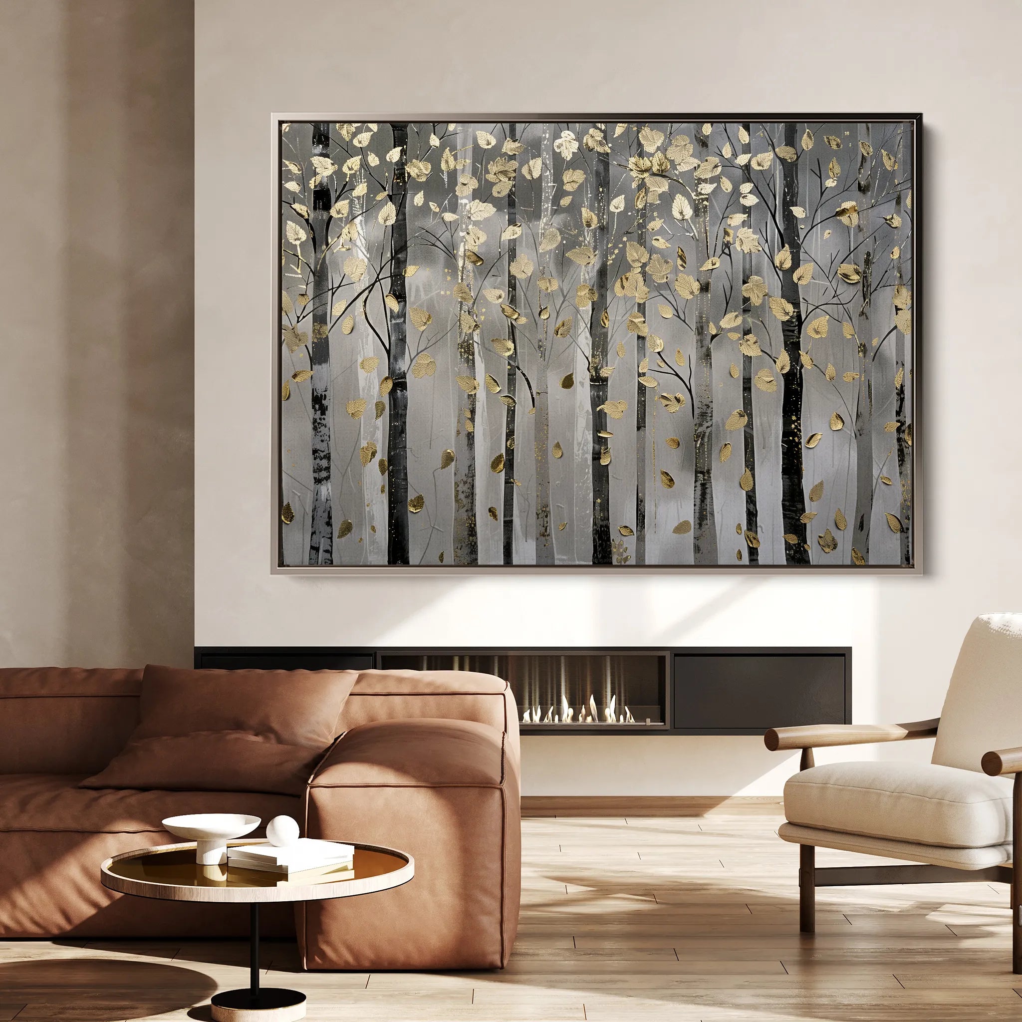 Floral 307 Canvas Art 18" x 24" / 45 x 60 cm / Black