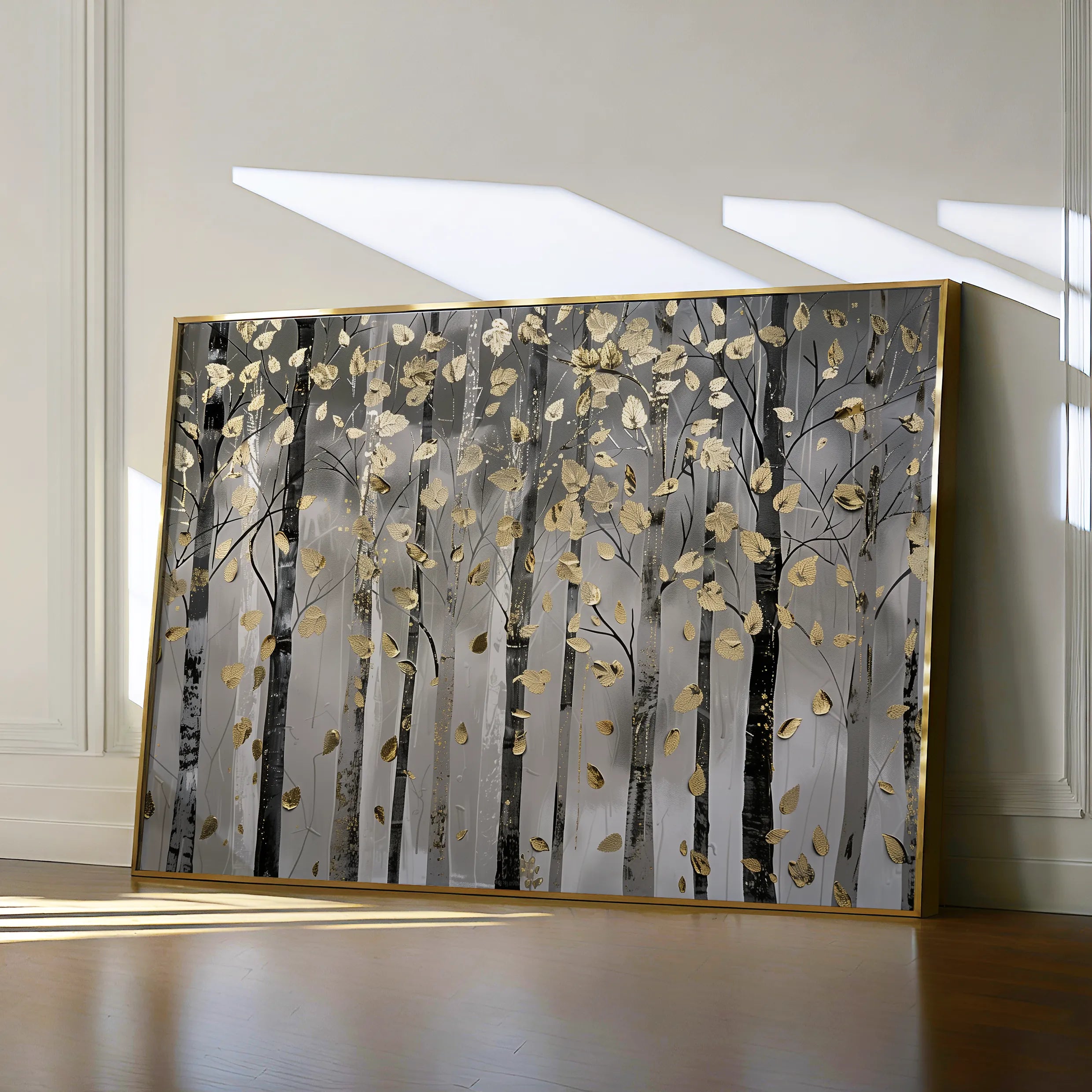 Floral 307 Canvas Art 18" x 24" / 45 x 60 cm / Black