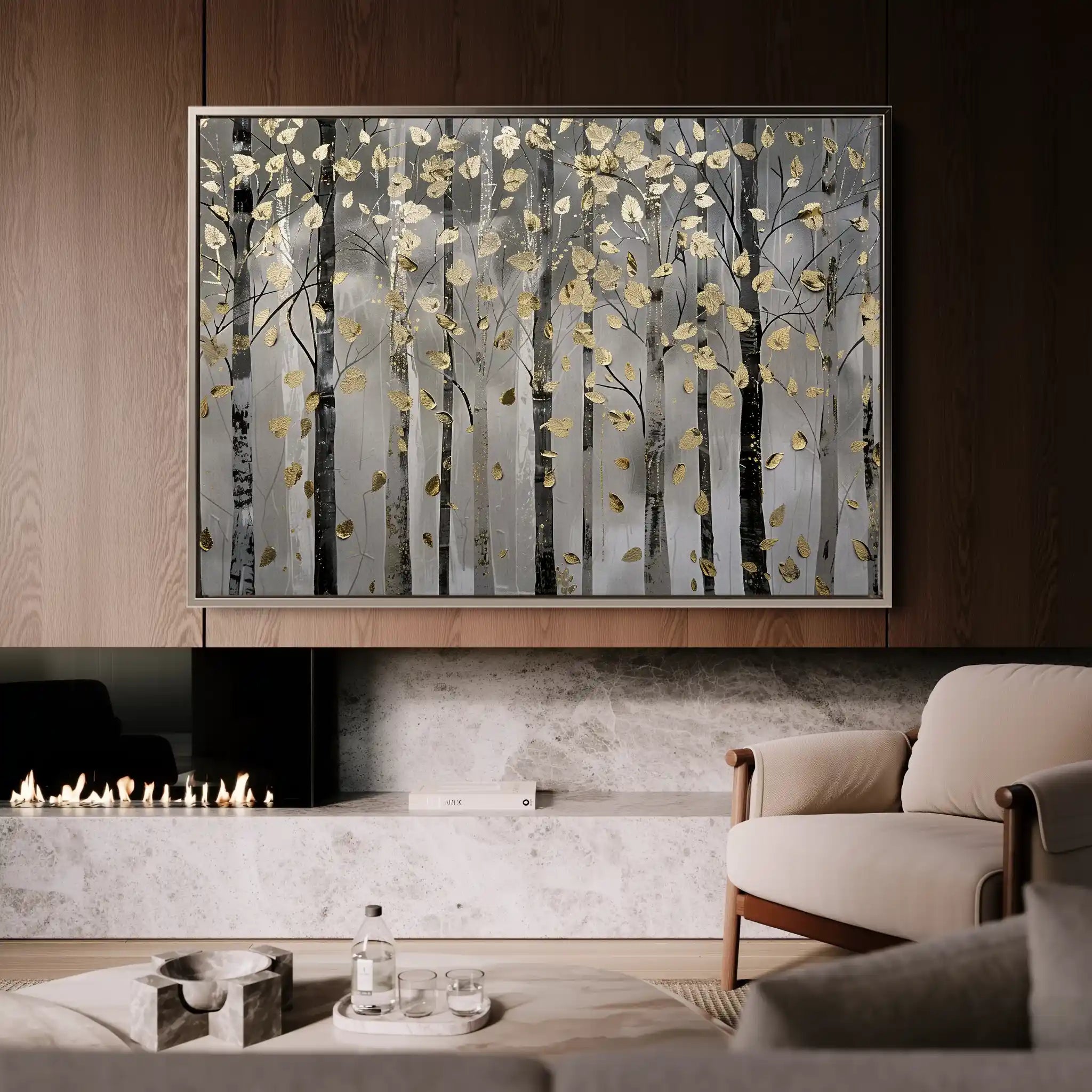 Floral 307 Canvas Art 60 x 40 cm / Black