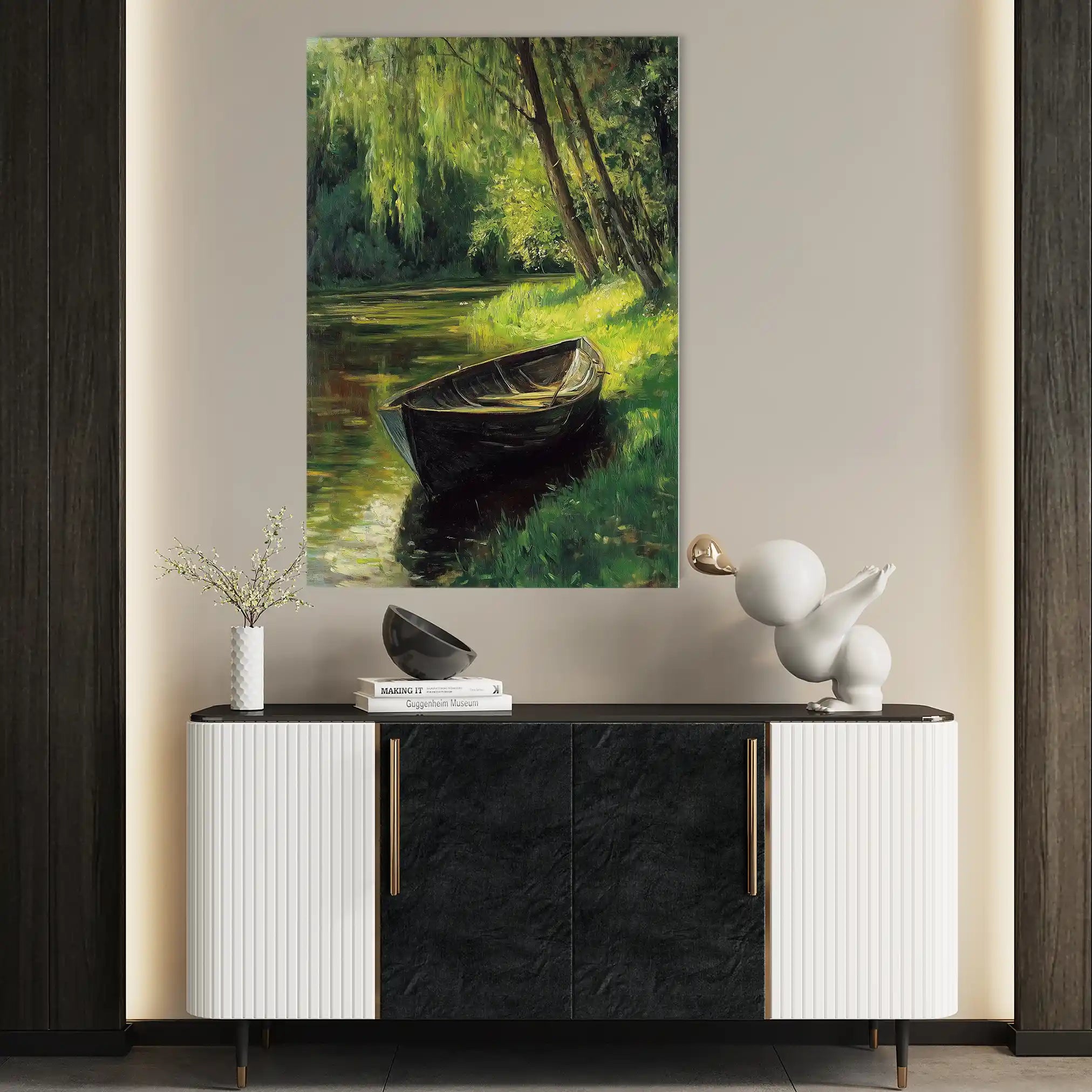 Landscape 307 Canvas Art 60 x 40 cm / Black