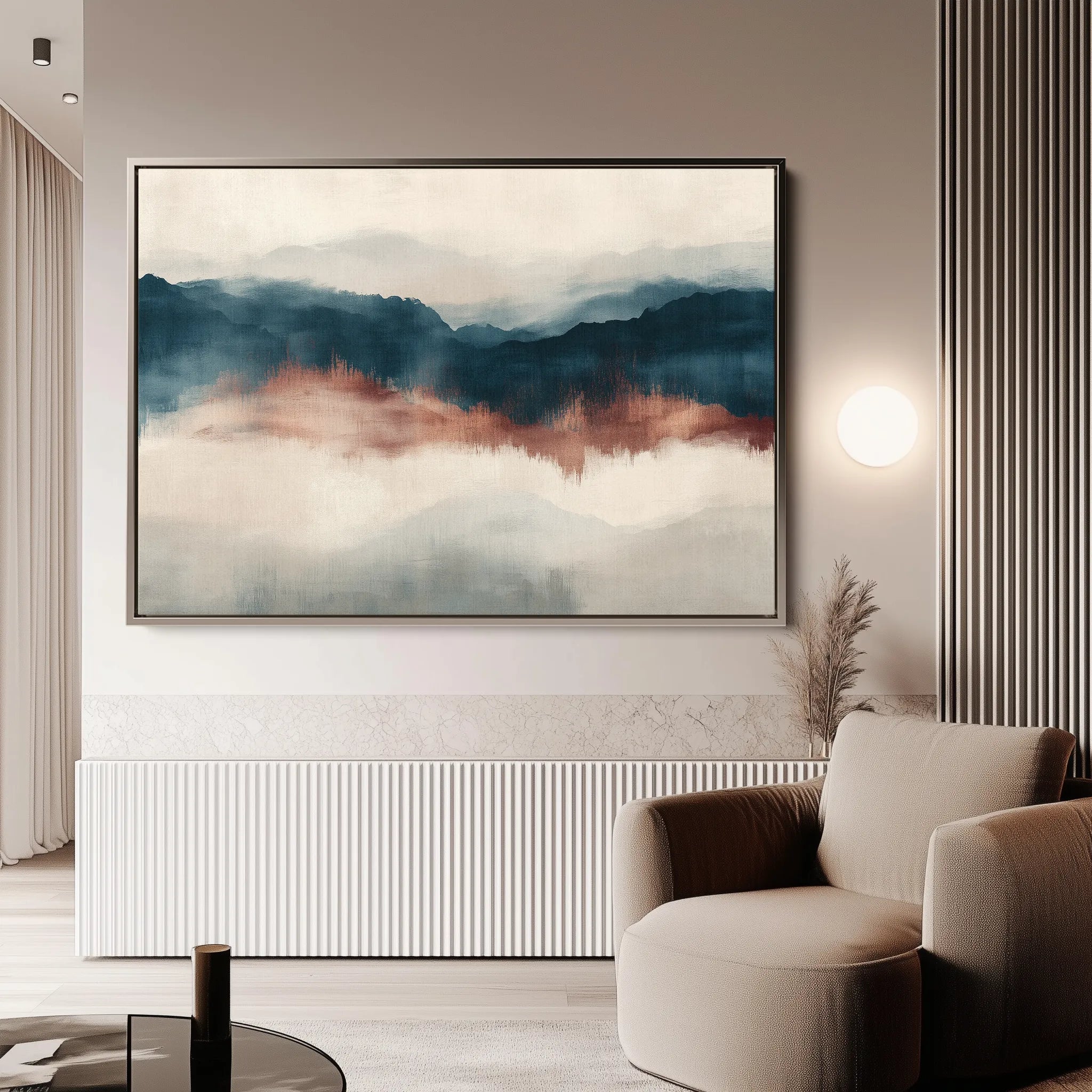 Abstract 308 Canvas Art 18" x 24" / 45 x 60 cm / Black