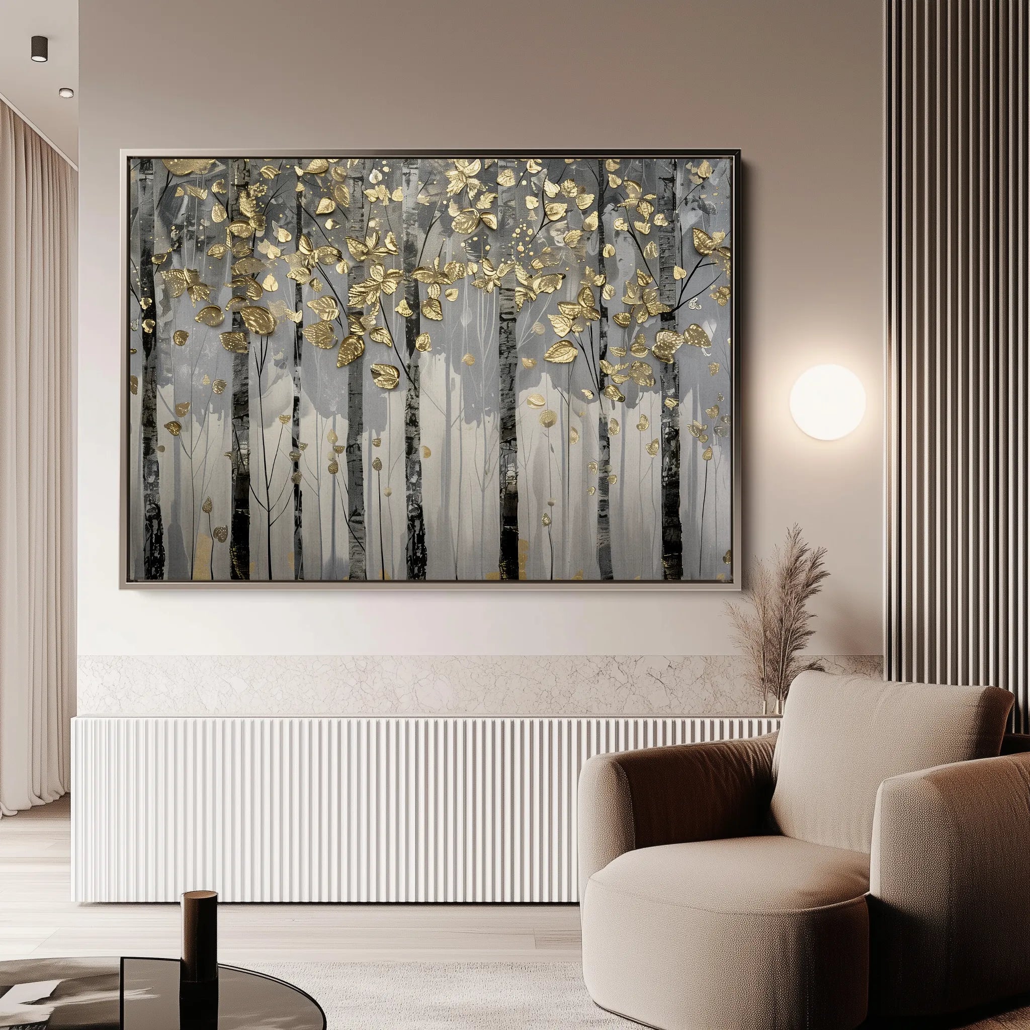 Floral 308 Canvas Art 18" x 24" / 45 x 60 cm / Black