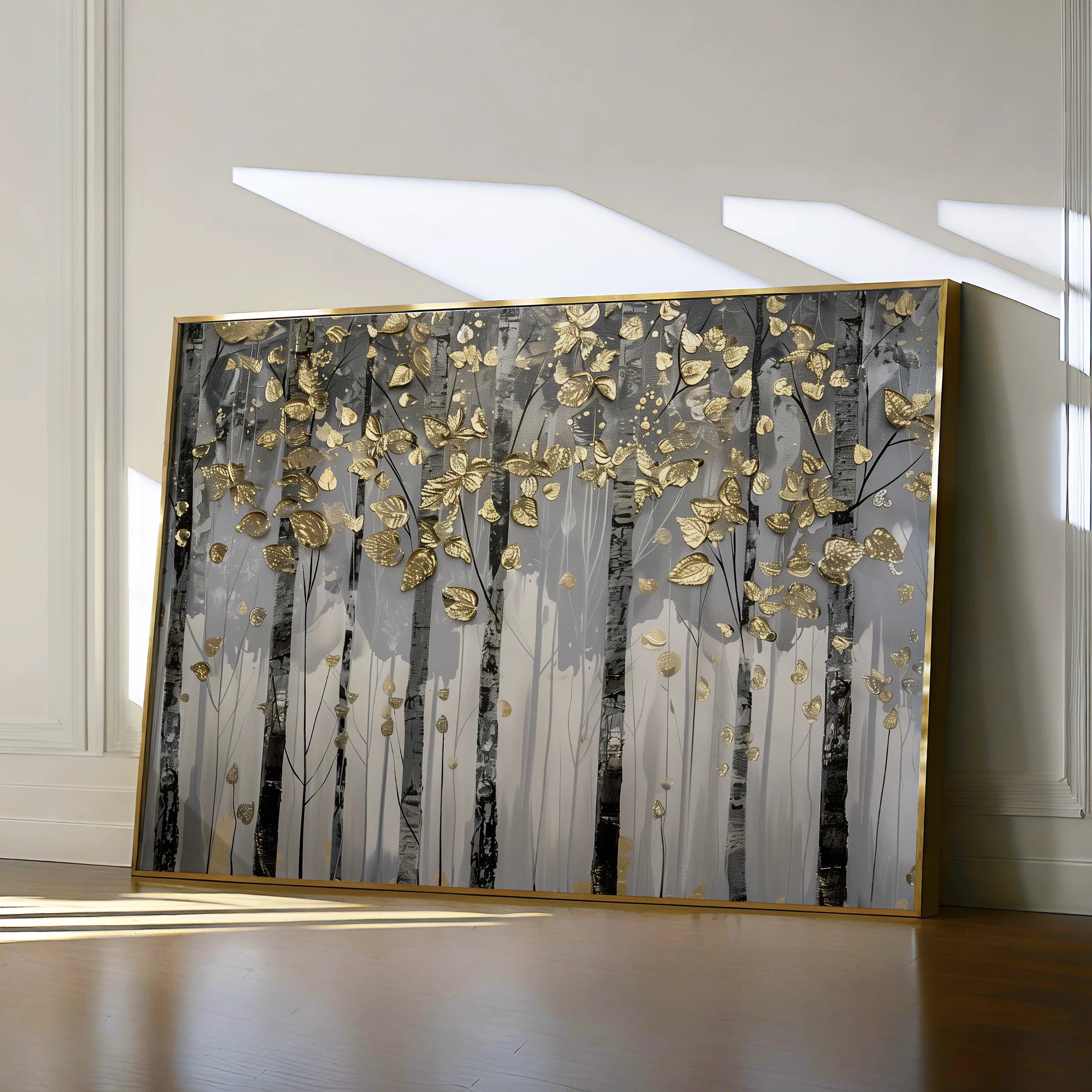 Floral 308 Canvas Art 18" x 24" / 45 x 60 cm / Black