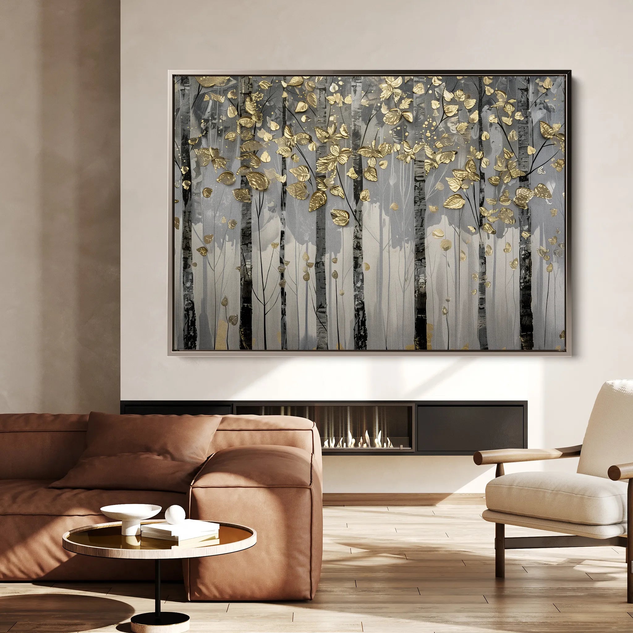 Floral 308 Canvas Art 18" x 24" / 45 x 60 cm / Black
