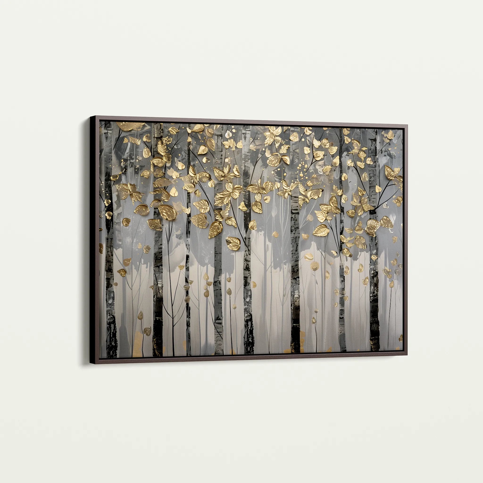 Floral 308 Canvas Art 18" x 24" / 45 x 60 cm / Black
