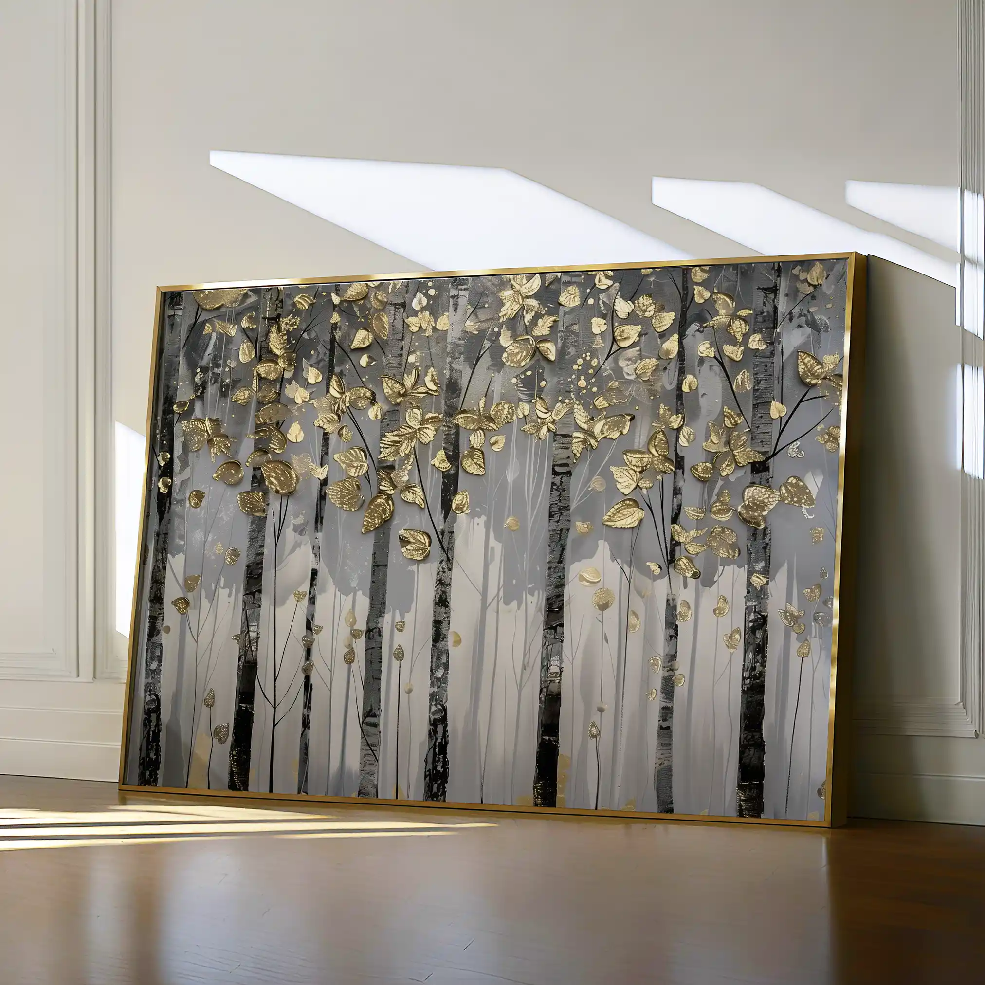 Floral 308 Canvas Art 60 x 40 cm / Black