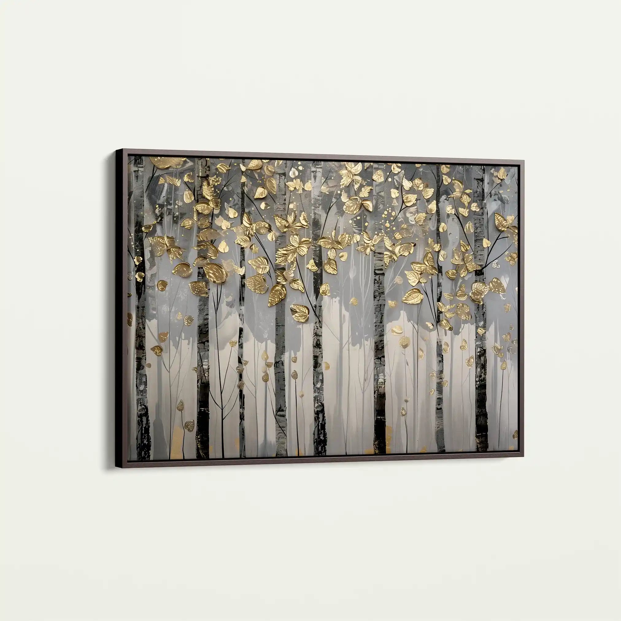 Floral 308 Canvas Art 60 x 40 cm / Black
