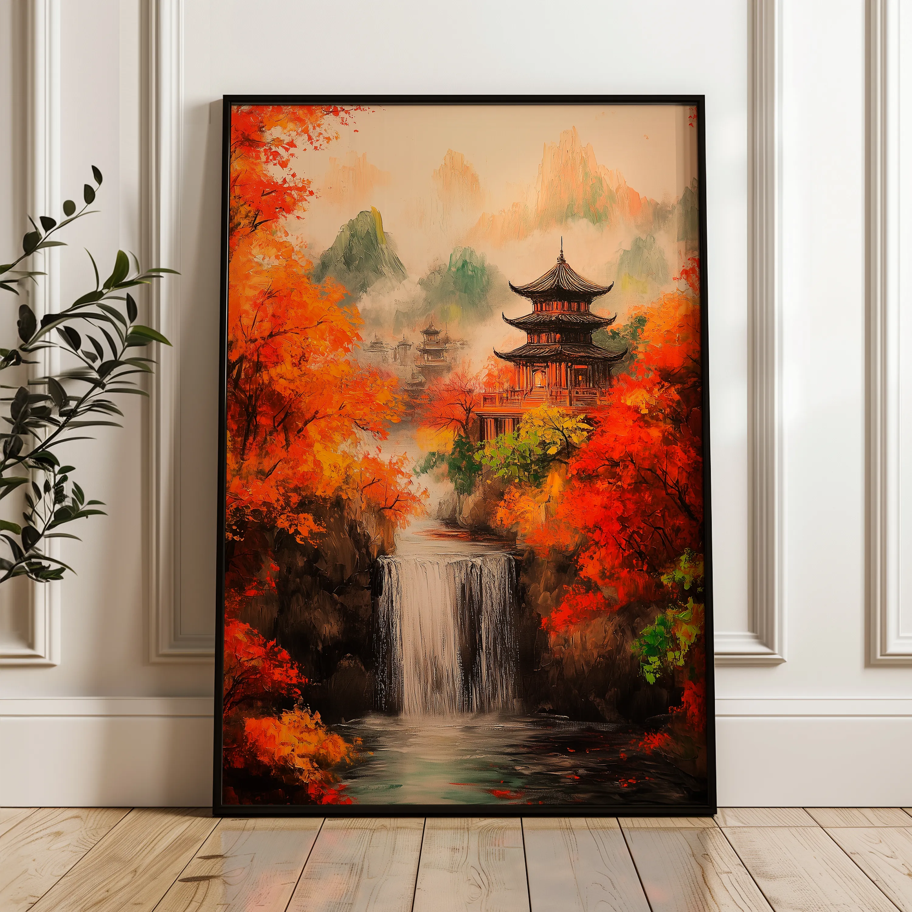 Landscape 308 Canvas Art 18" x 24" / 45 x 60 cm / Black