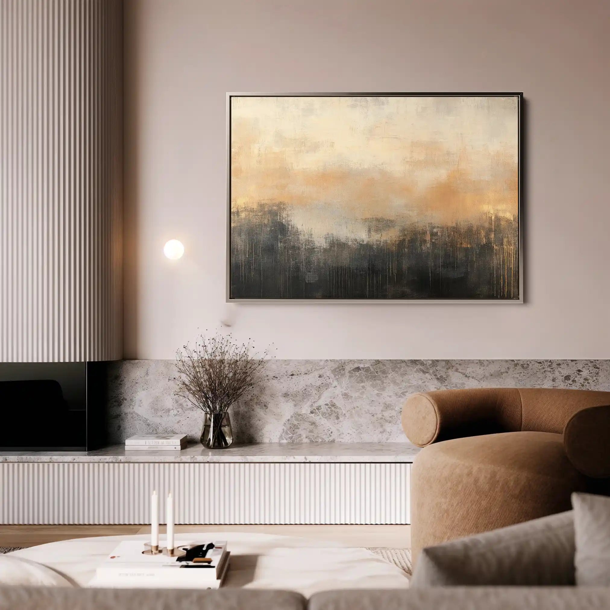 Abstract 309 Canvas Art 18" x 24" / 45 x 60 cm / Black