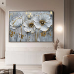 Floral 309 Canvas Art 60 x 40 cm / Black
