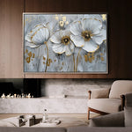 Floral 309 Canvas Art 60 x 40 cm / Black