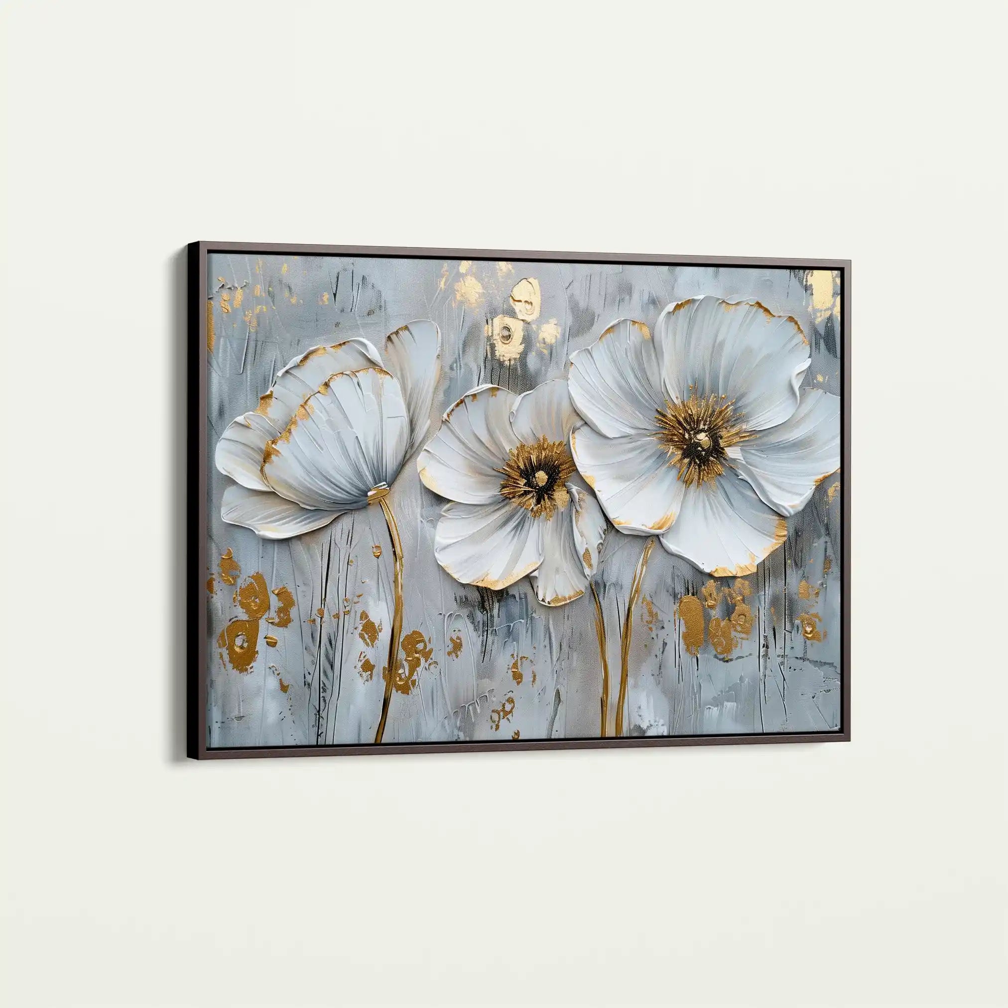 Floral 309 Canvas Art 60 x 40 cm / Black