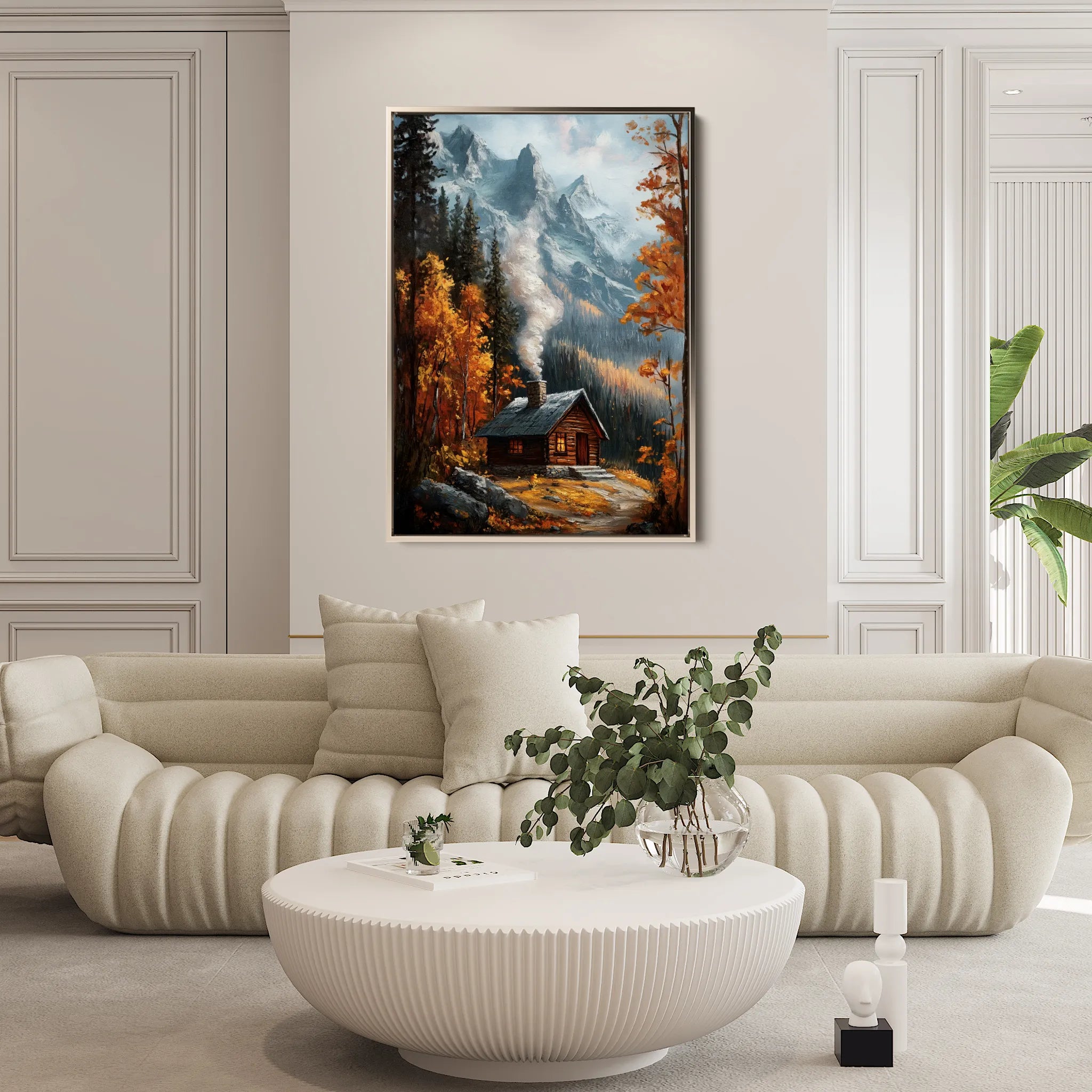 Landscape 309 Canvas Art 18" x 24" / 45 x 60 cm / Black