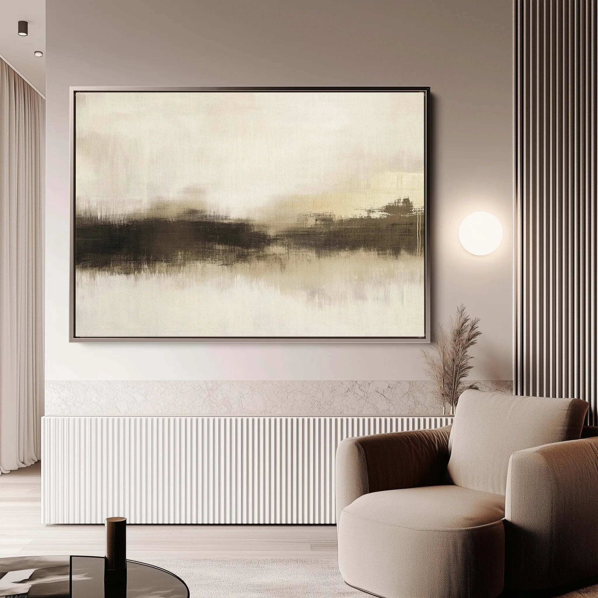 Abstract 310 Canvas Art 18" x 24" / 45 x 60 cm / Black
