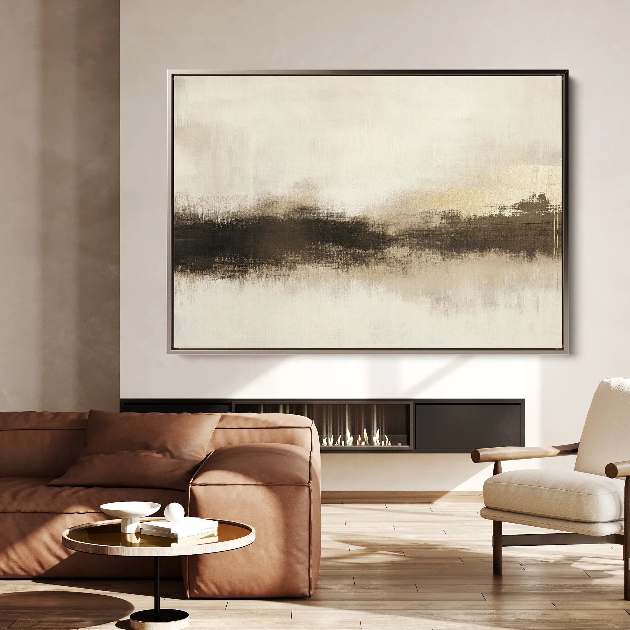 Abstract 310 Canvas Art 18" x 24" / 45 x 60 cm / Black