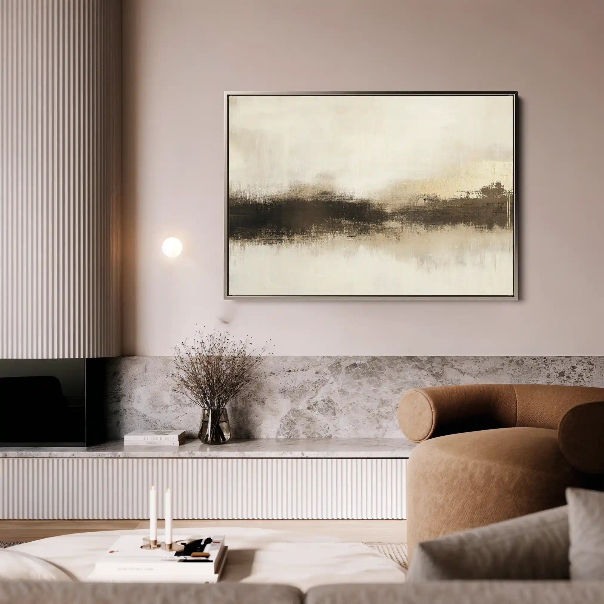 Abstract 310 Canvas Art 18" x 24" / 45 x 60 cm / Black