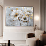 Floral 310 Canvas Art 18" x 24" / 45 x 60 cm / Black