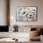Floral 310 Canvas Art 18" x 24" / 45 x 60 cm / Black