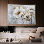 Floral 310 Canvas Art 60 x 40 cm / Black