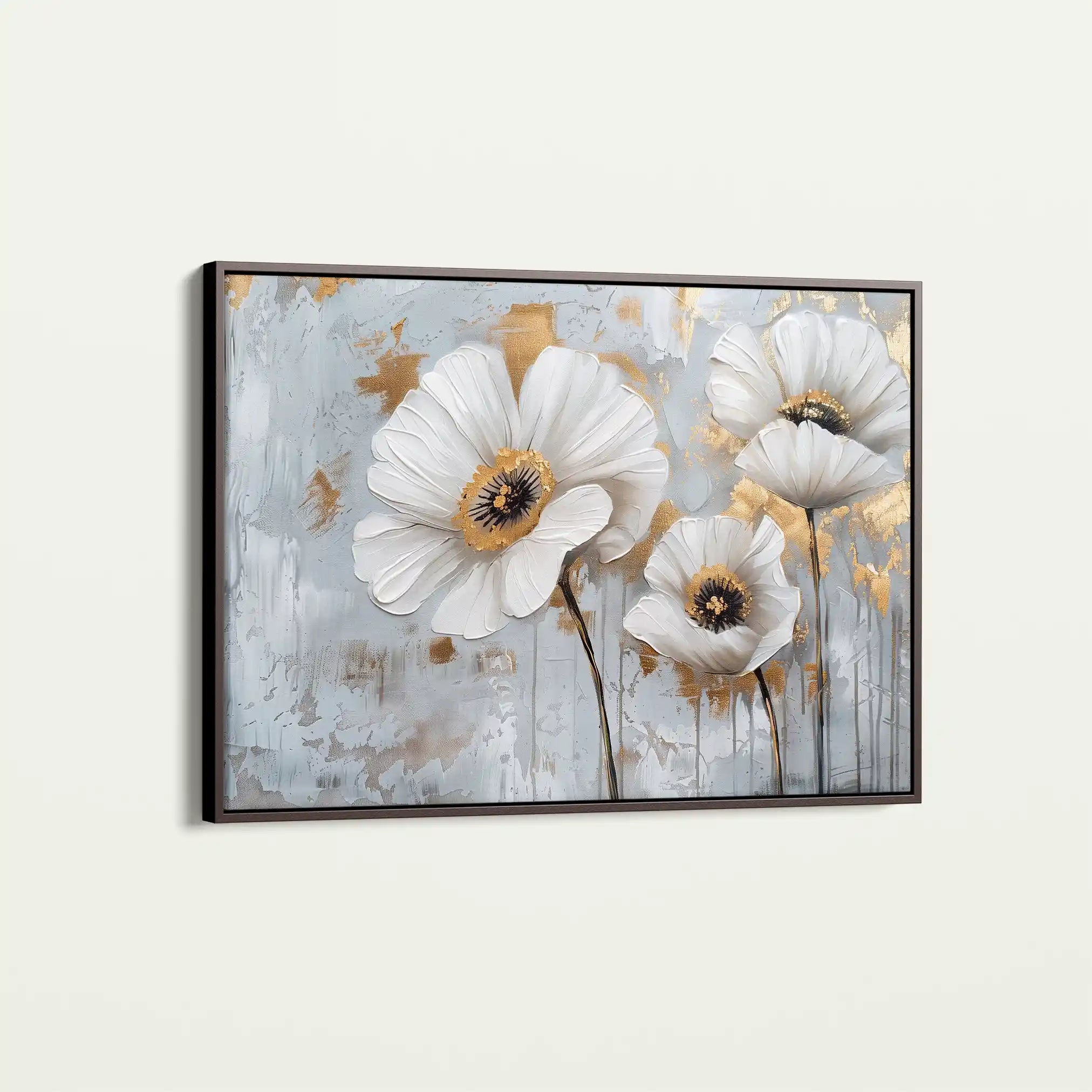 Floral 310 Canvas Art 60 x 40 cm / Black