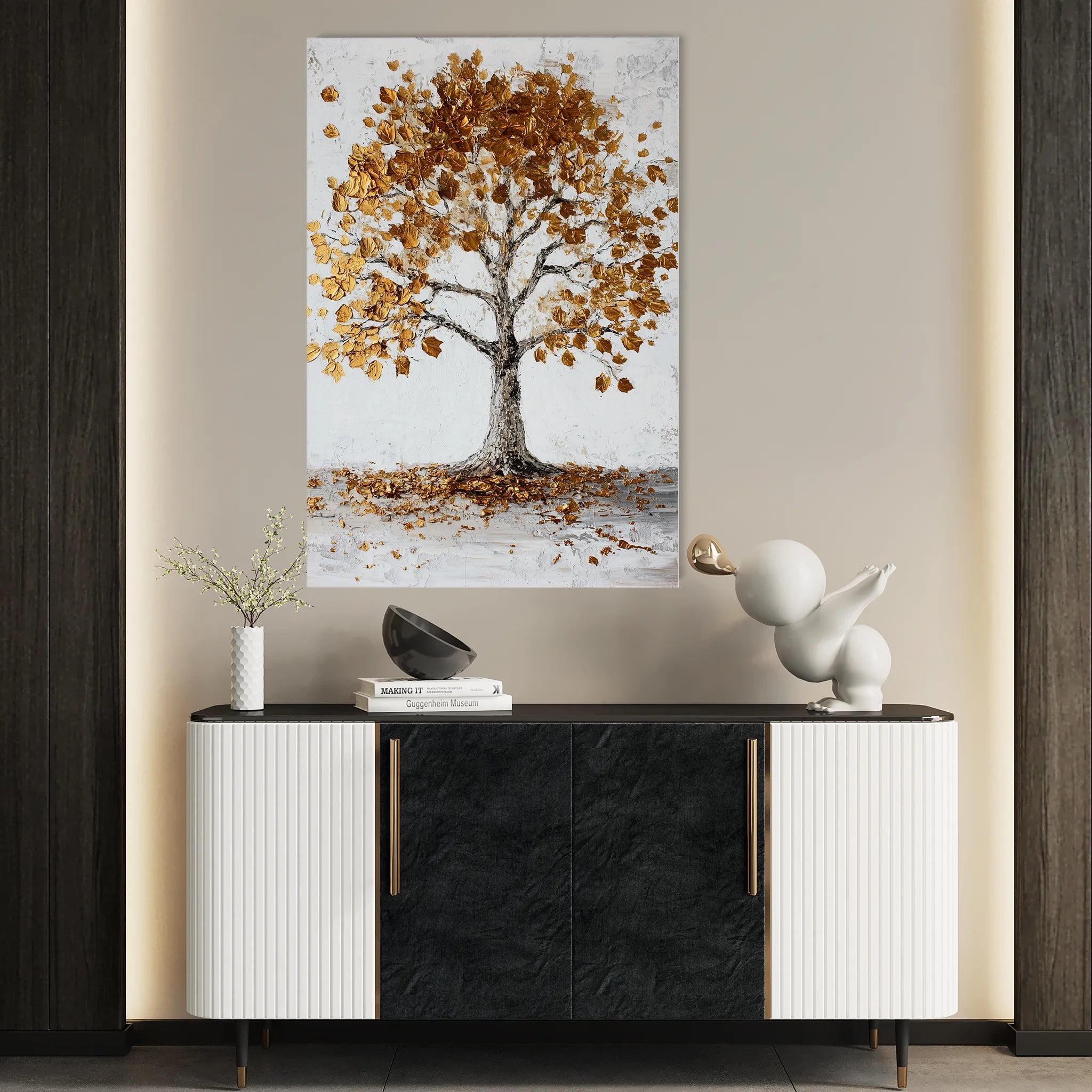 Landscape 310 Canvas Art 18" x 24" / 45 x 60 cm / Black