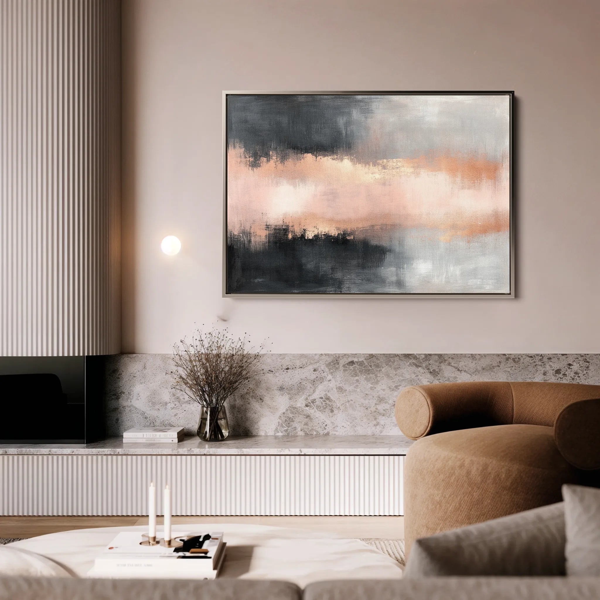 Abstract 311 Canvas Art 18" x 24" / 45 x 60 cm / Black