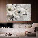 Floral 311 Canvas Art 60 x 40 cm / Black