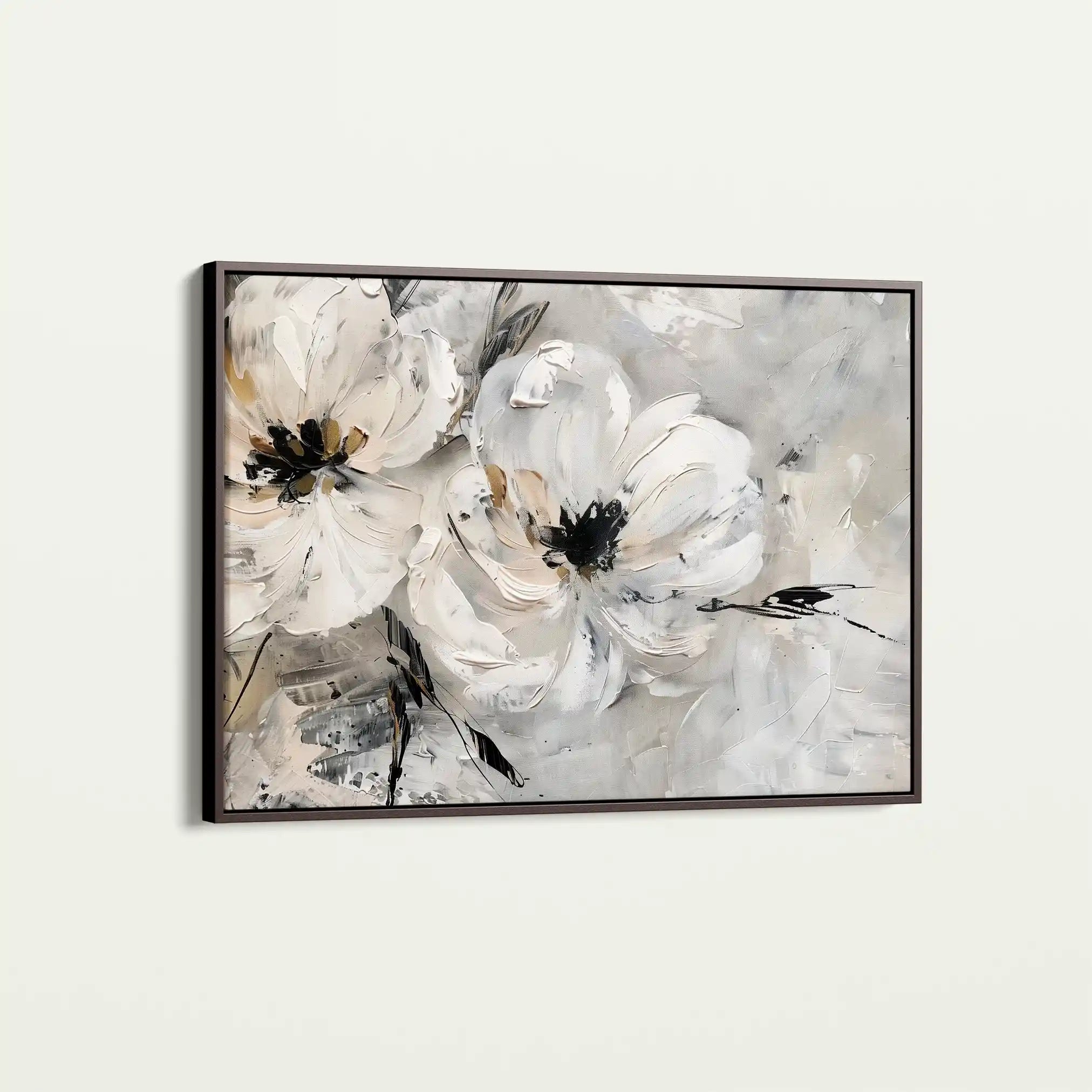 Floral 311 Canvas Art 60 x 40 cm / Black